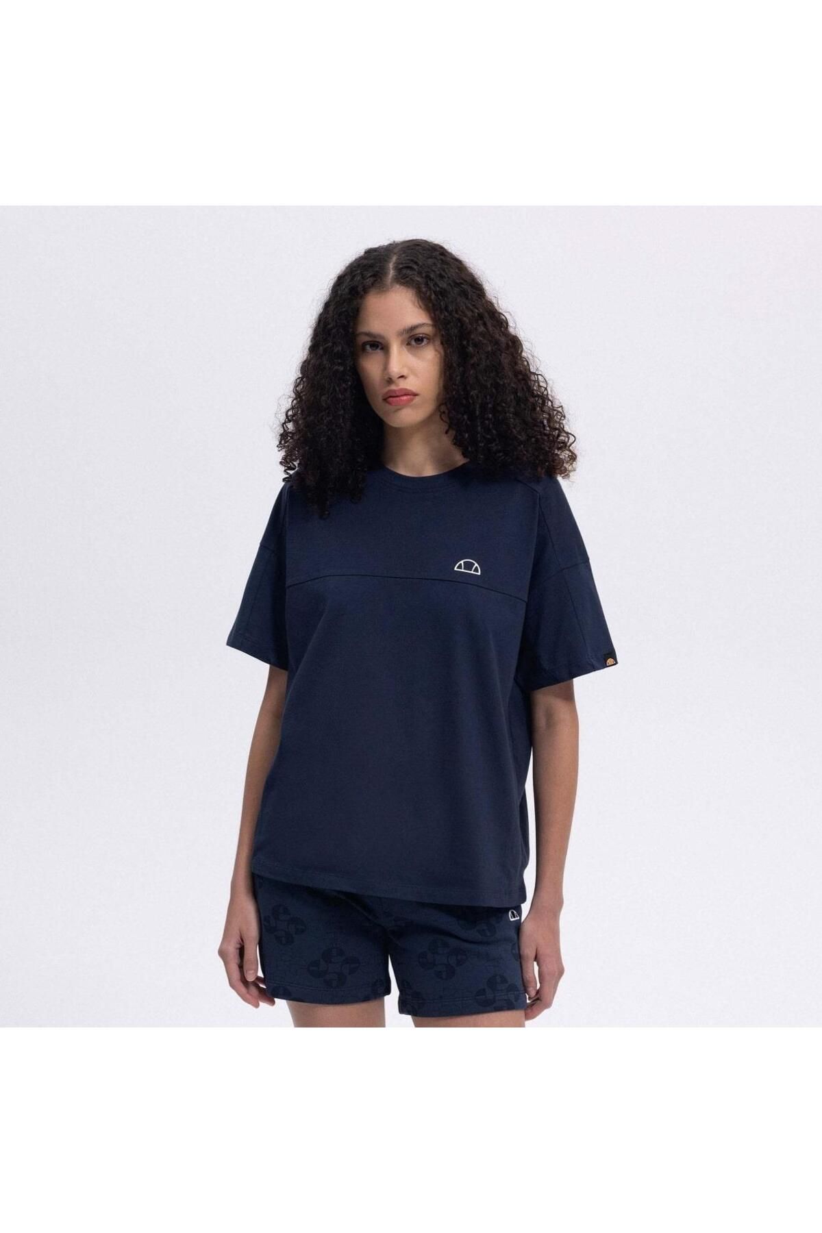 Ellesse EF394-NV Oversize Tee Kadın T-Shirt - Lacivert