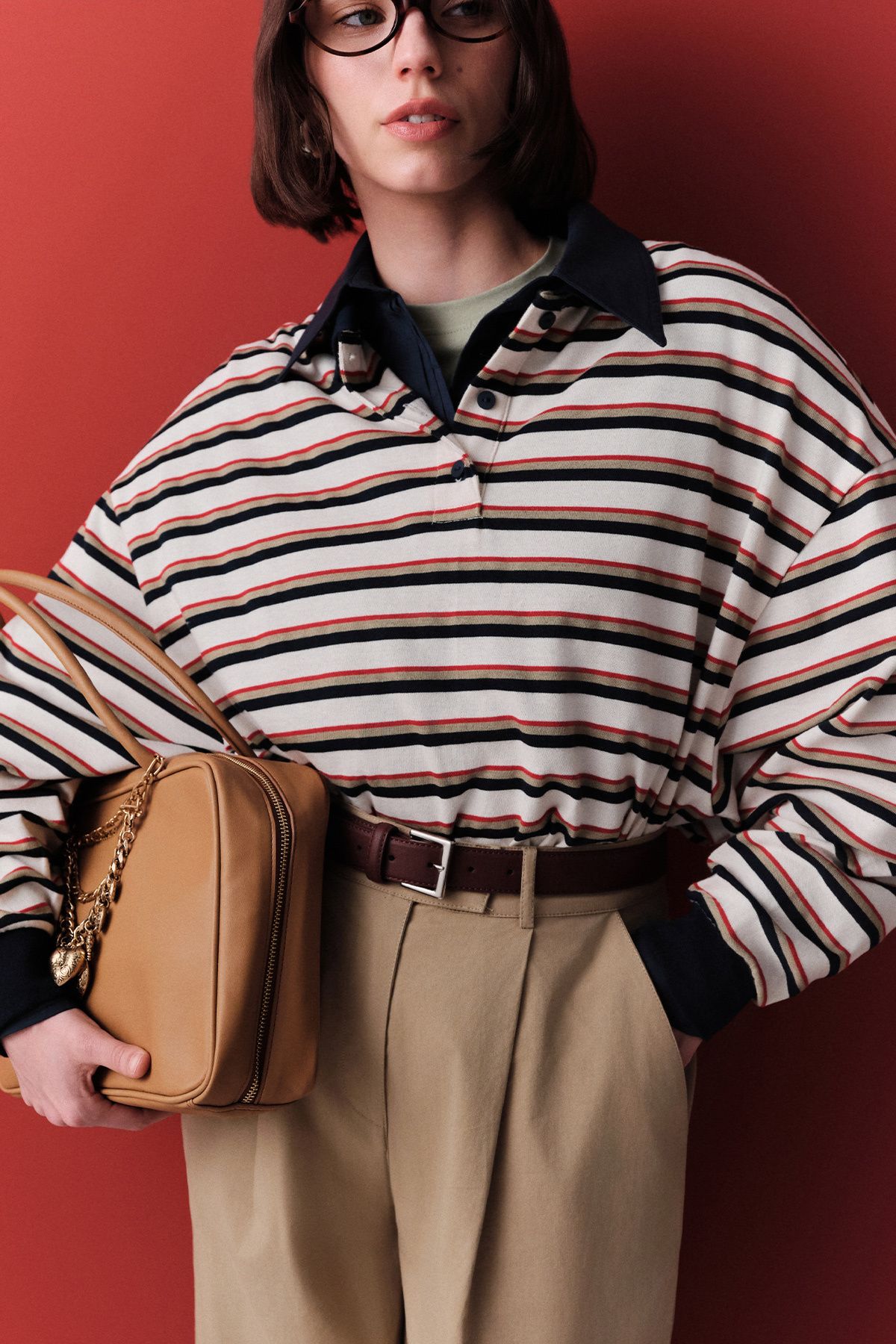 Manuka POLO YAKA ÇİZGİLİ SWEATSHIRT LACİVERT