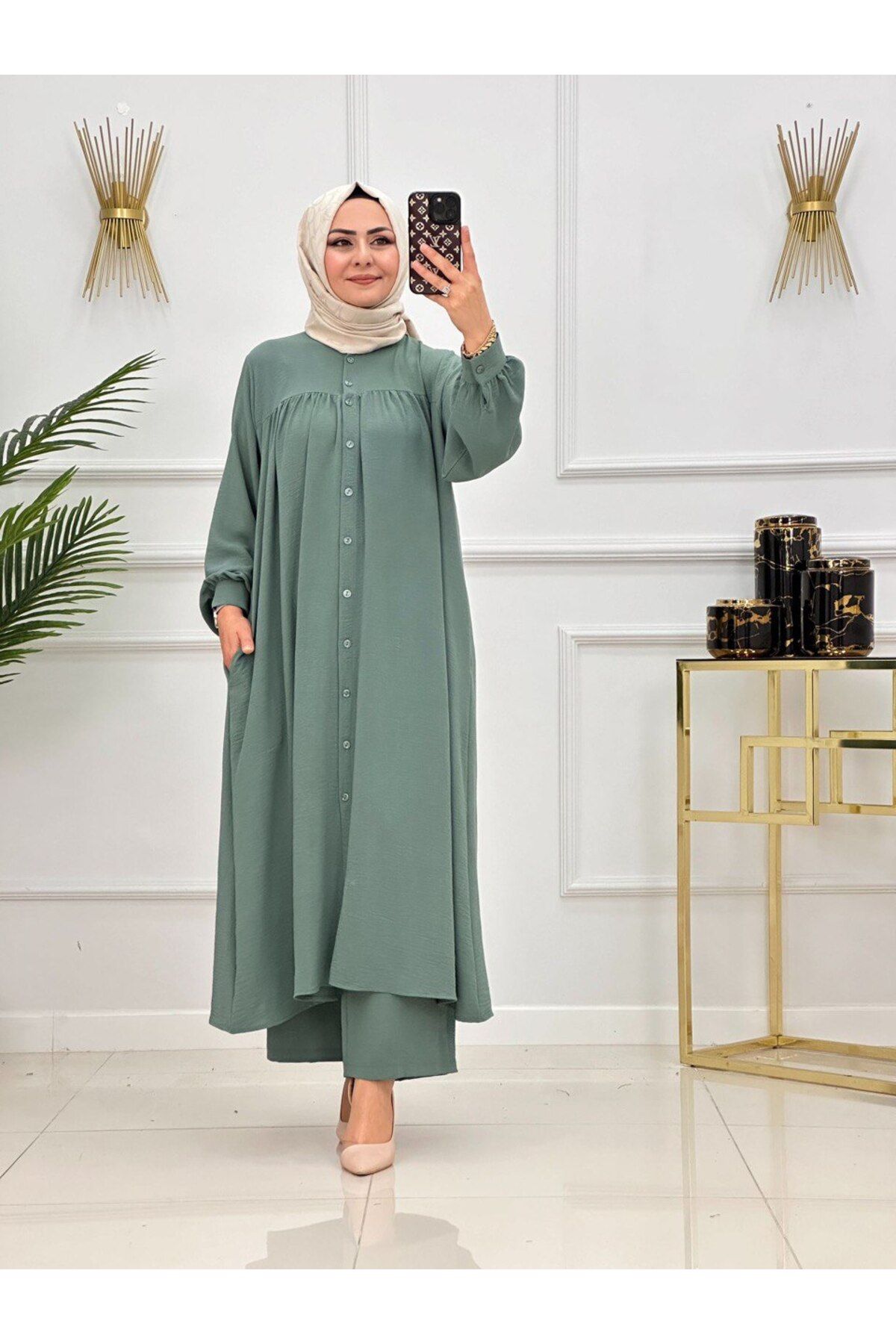 Enans Design Kadın Tesettür 2'Li takım Tunik & Pantolon