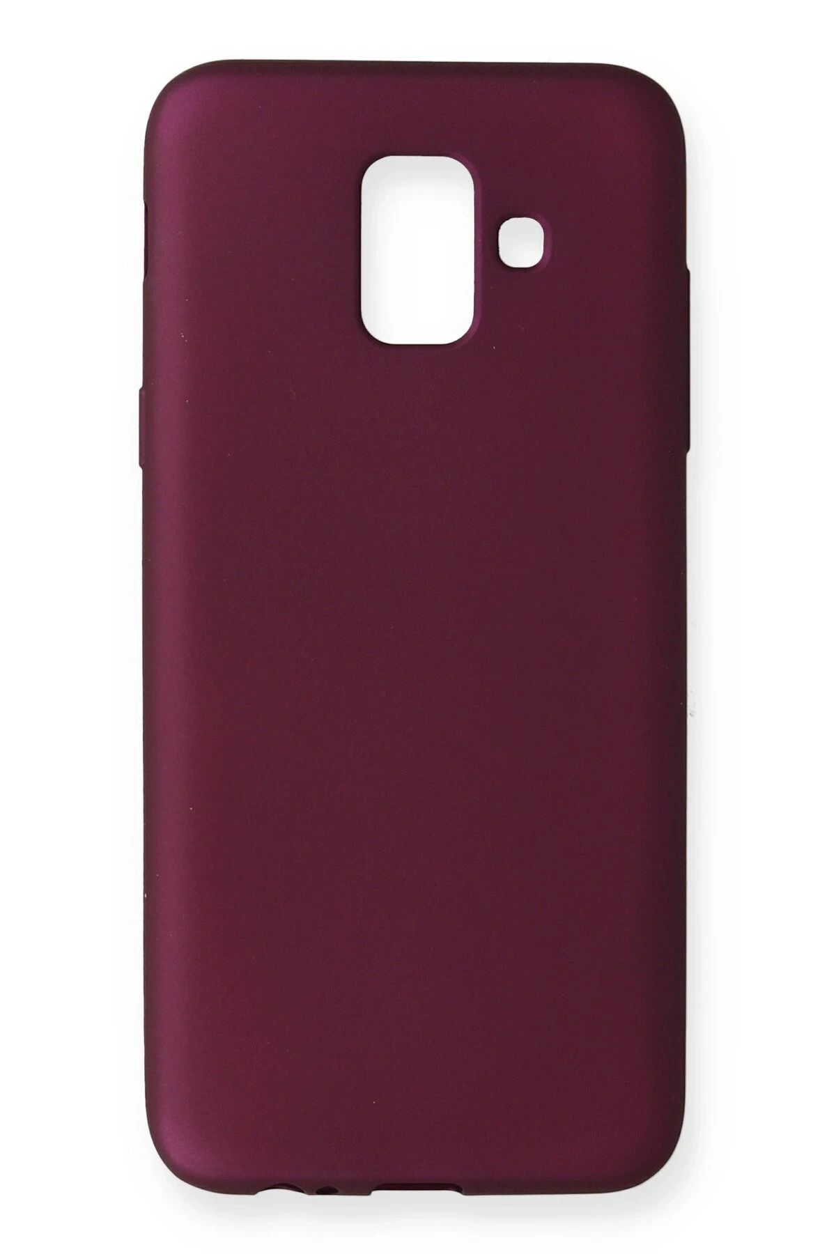 NewFace Samsung Galaxy A6 2018 Kılıf First Silikon - Mürdüm SVLRS