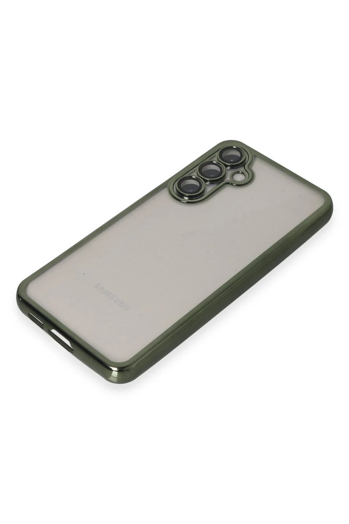 NewFace Samsung Galaxy S23 FE Kılıf Lensli Silikon - Yeşil SVLRS