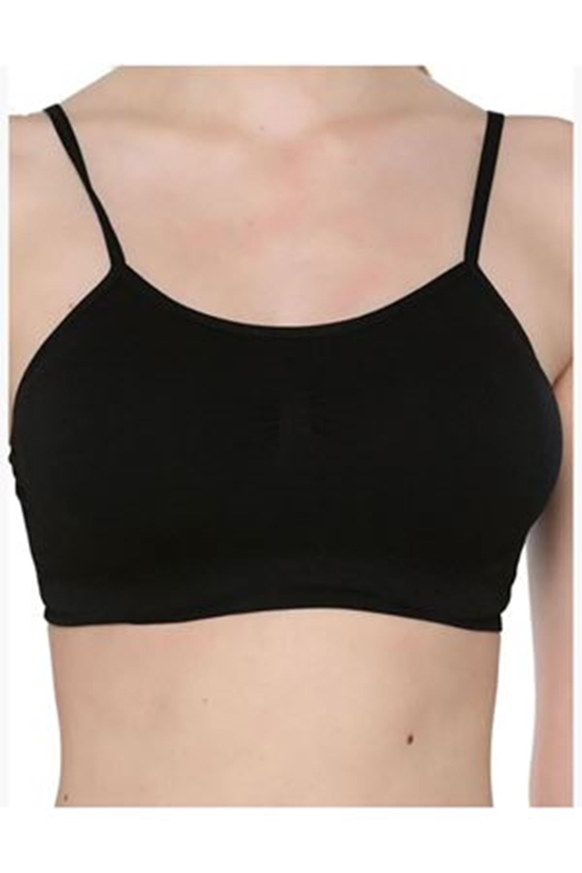 Shop58 Siyah Kadın Pedli Toparlayıcı Sütyen Korse - 706