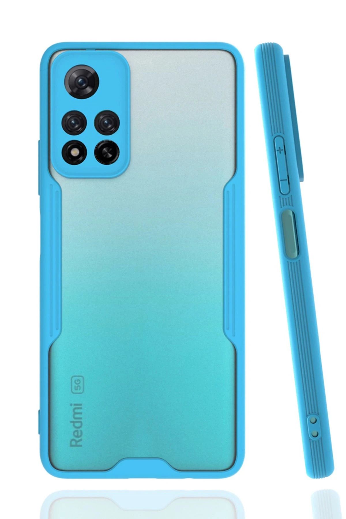 NewFace Xiaomi Redmi Note 11 Pro Plus 5G Kılıf Platin Silikon - Mavi SVLRS