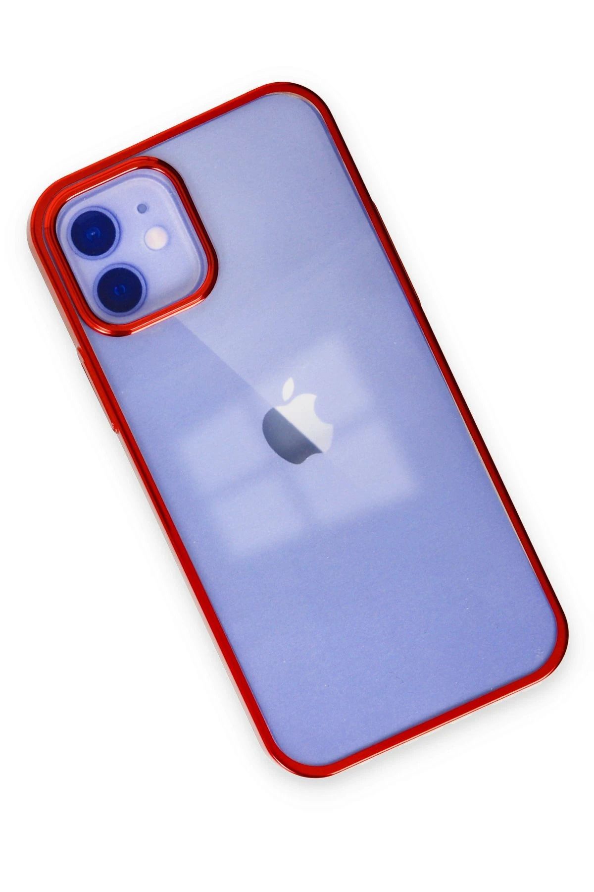 NewFace iPhone 12 Kılıf Element Silikon - Kırmızı NRMSA