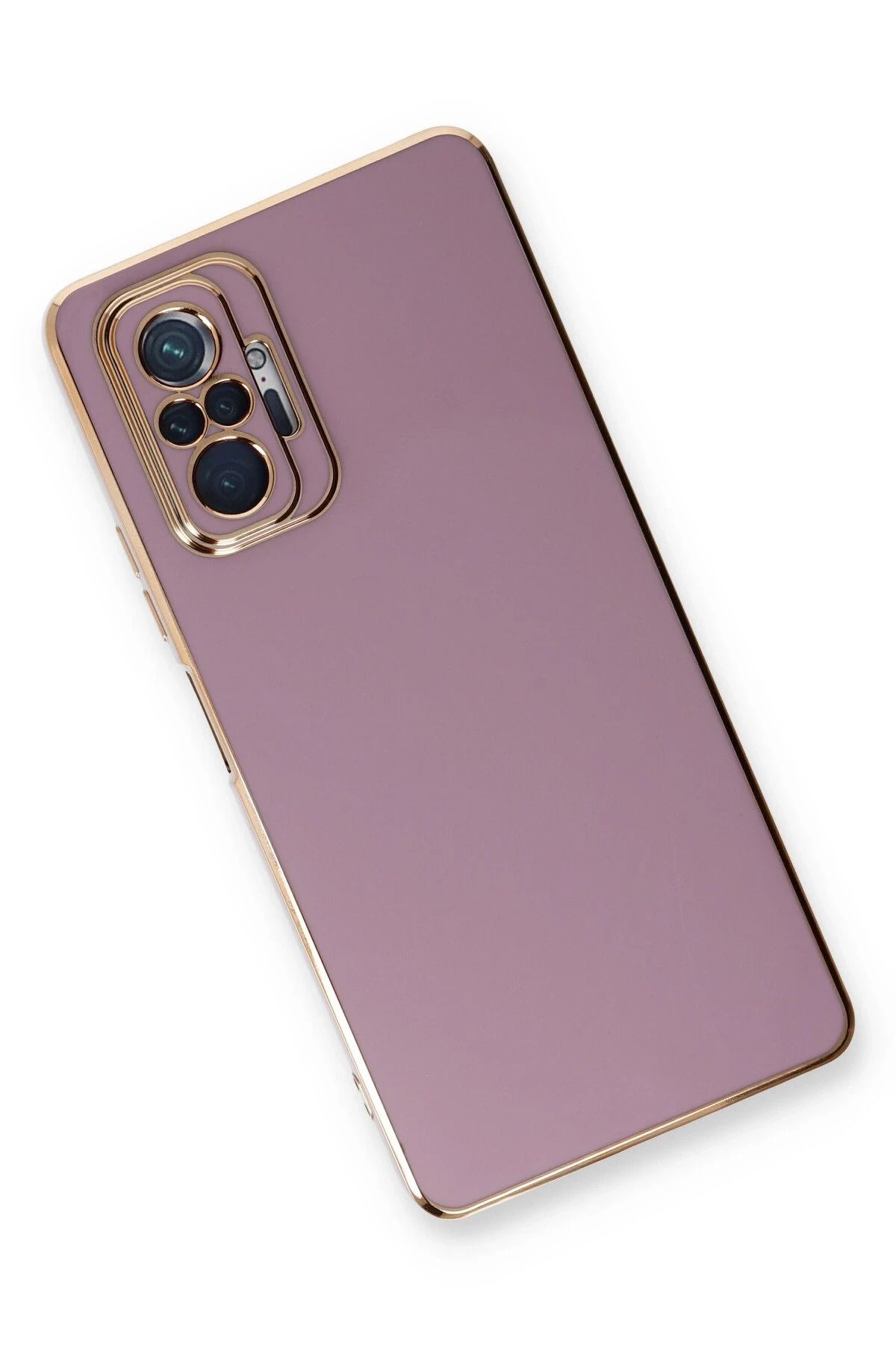 NewFace Xiaomi Redmi Note 10 Pro Kılıf Volet Silikon - Mor NRMSA