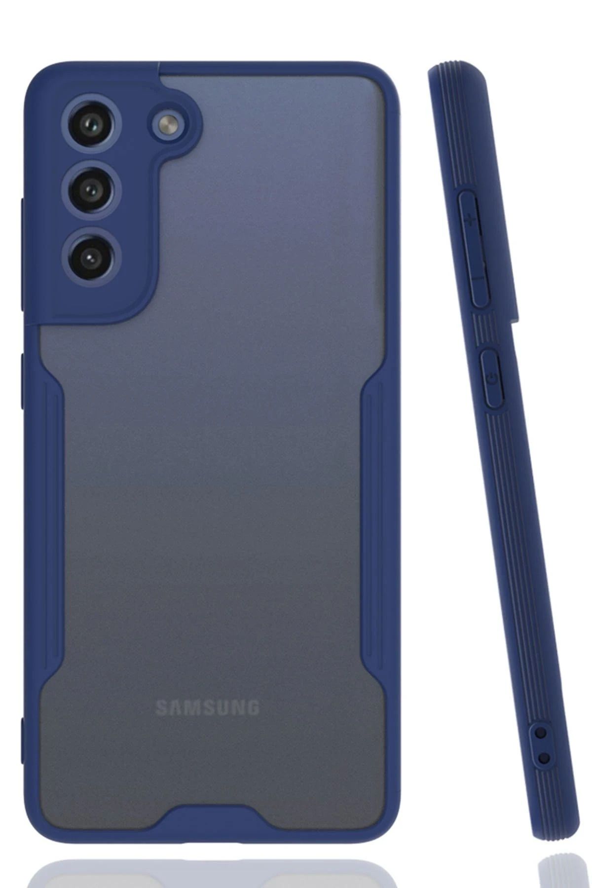 NewFace Samsung Galaxy S21 FE Kılıf Platin Silikon - Lacivert GLSTD