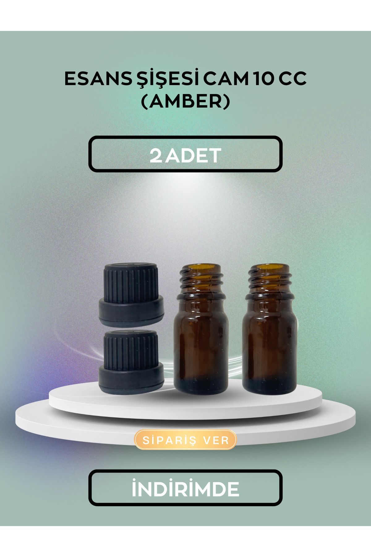 shop 2 ADET ESANS ŞİŞESİ CAM 10 CC (AMBER)