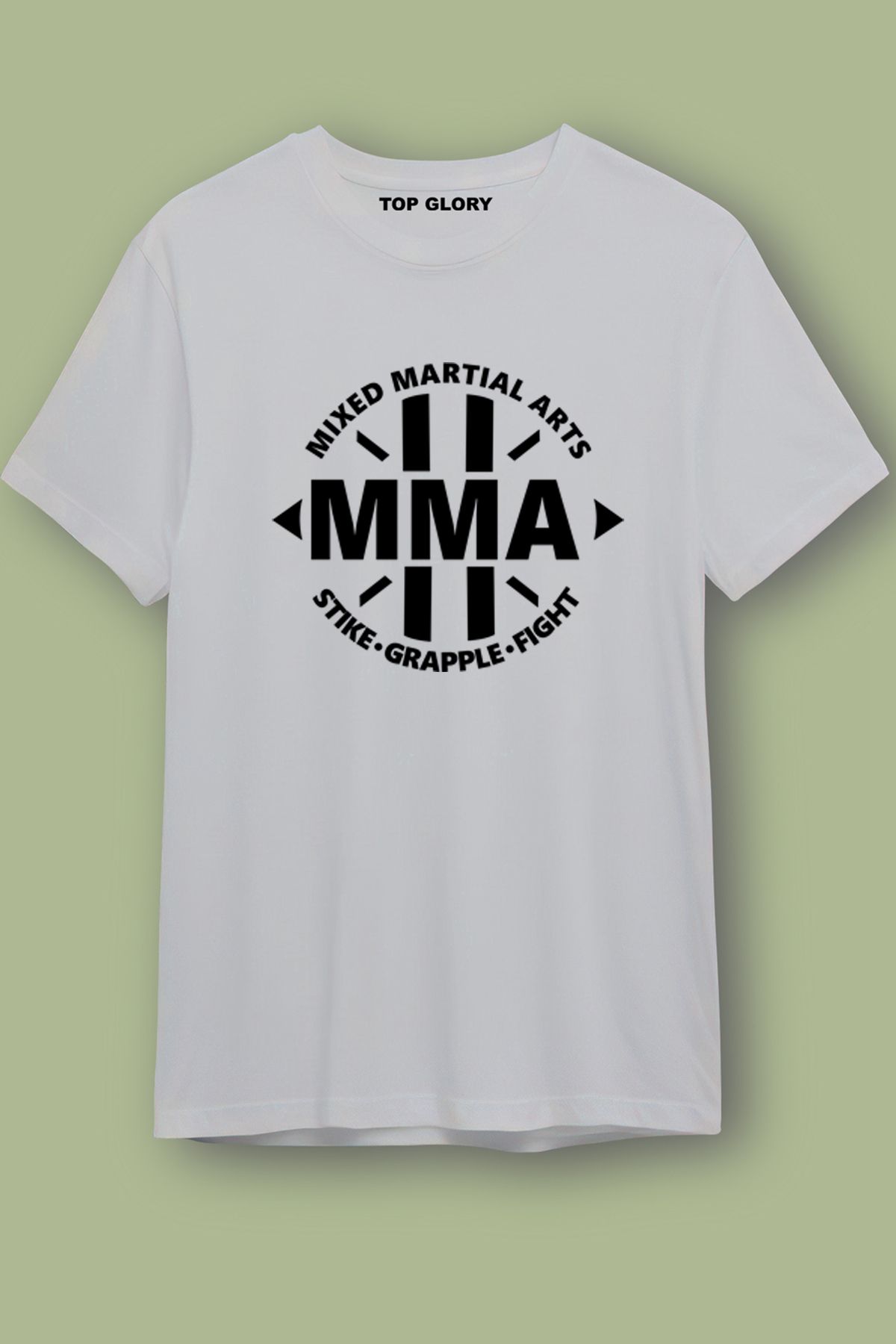 TOP GLORY MMA Baskılı Spor T-Shirt Sporcu Tişörtü