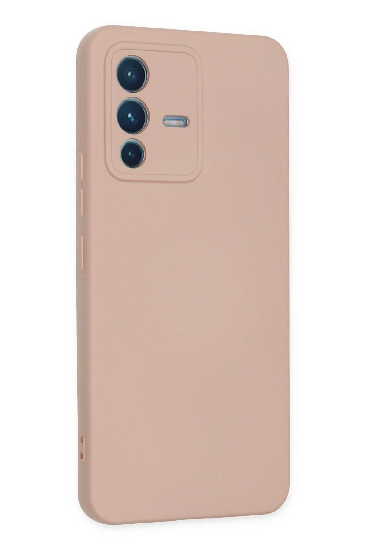 NewFace V23 5G Uyumlu  Kılıf Nano içi Kadife Silikon - Pudra SVLRS