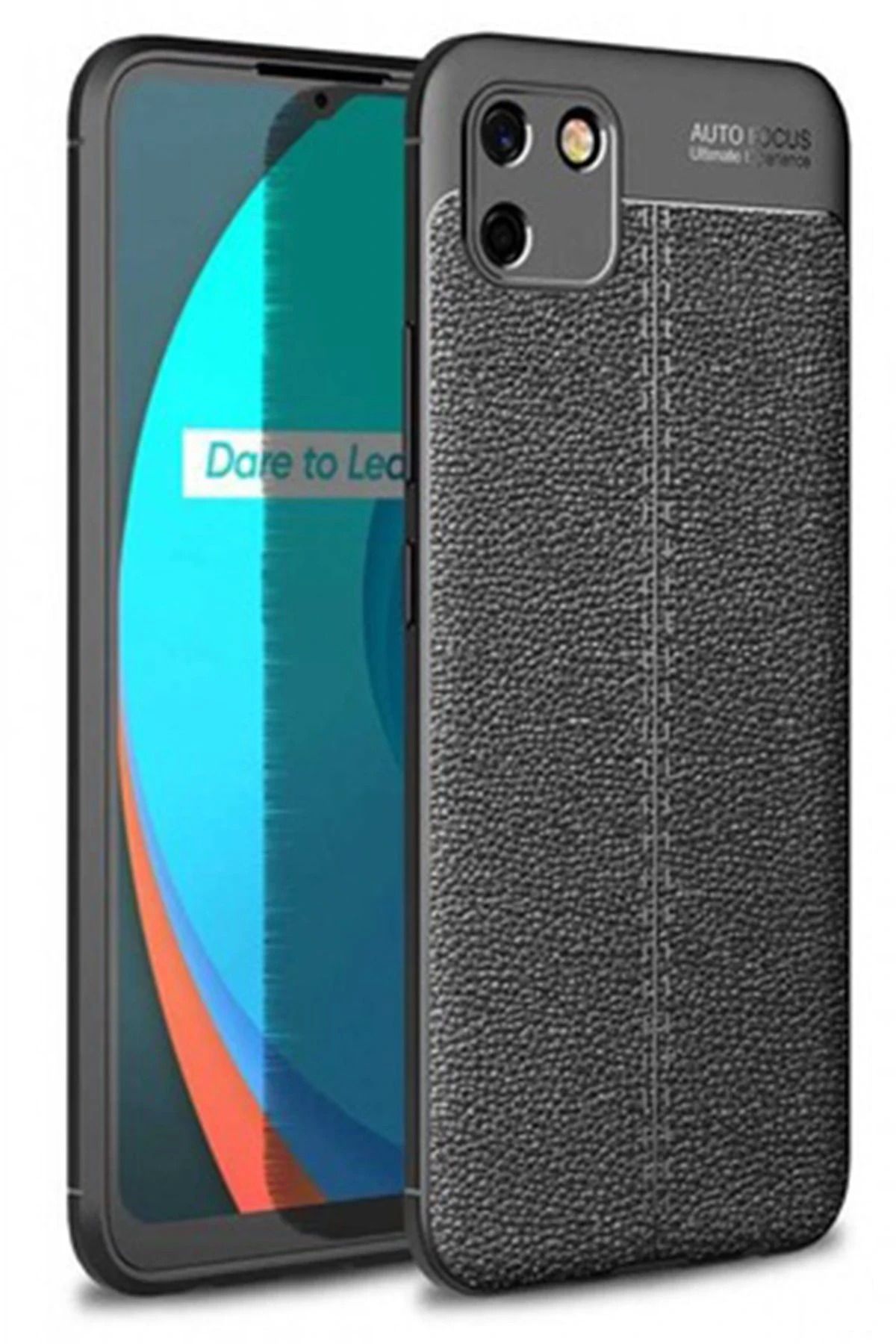 NewFace Realme C11 Kılıf Auto Focus Kapak - Siyah NRMSA