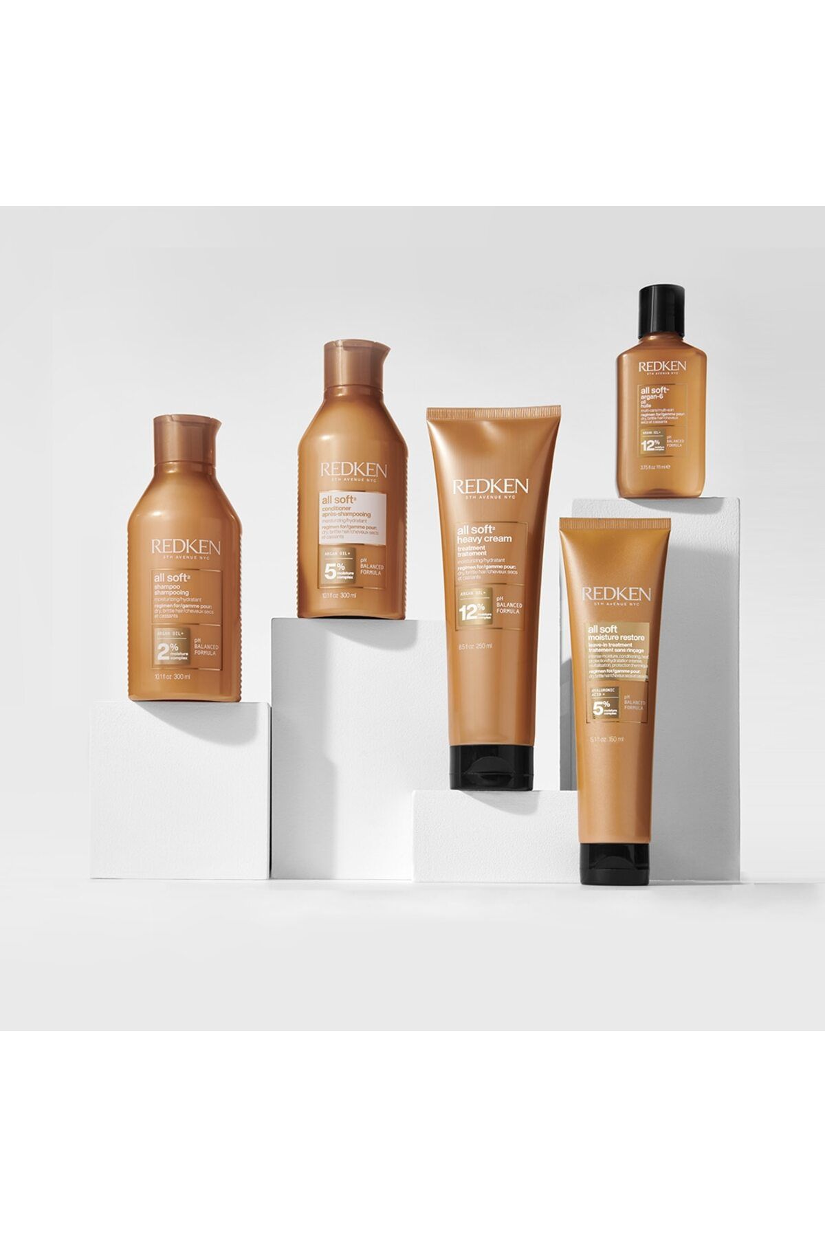REDKEN-Sampon Redken All Soft pentru parul uscat imbogatit cu ulei de argan si complex hidratant 7