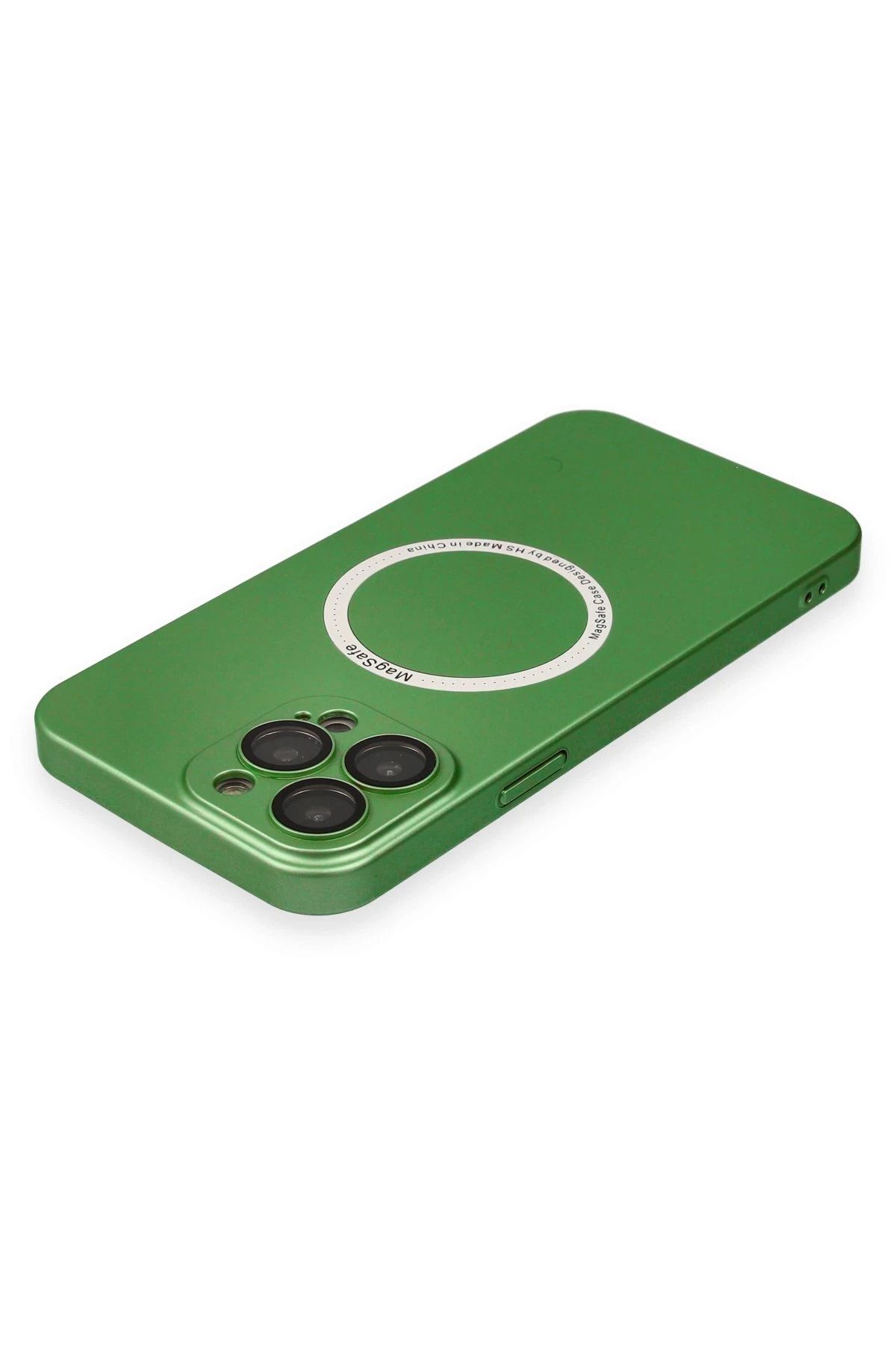 NewFace iPhone 13 Pro Kılıf Jack Magneticsafe Lens Silikon - Yeşil GLSTD