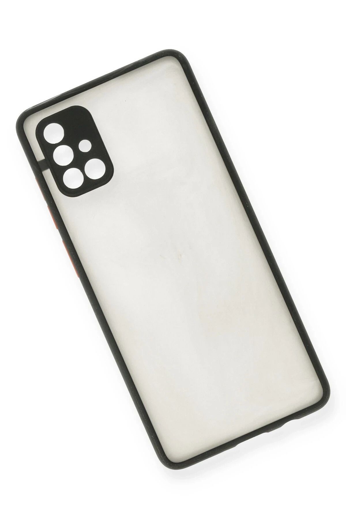 NewFace Samsung Galaxy A71 Kılıf Montreal Silikon Kapak - Siyah GLSTD