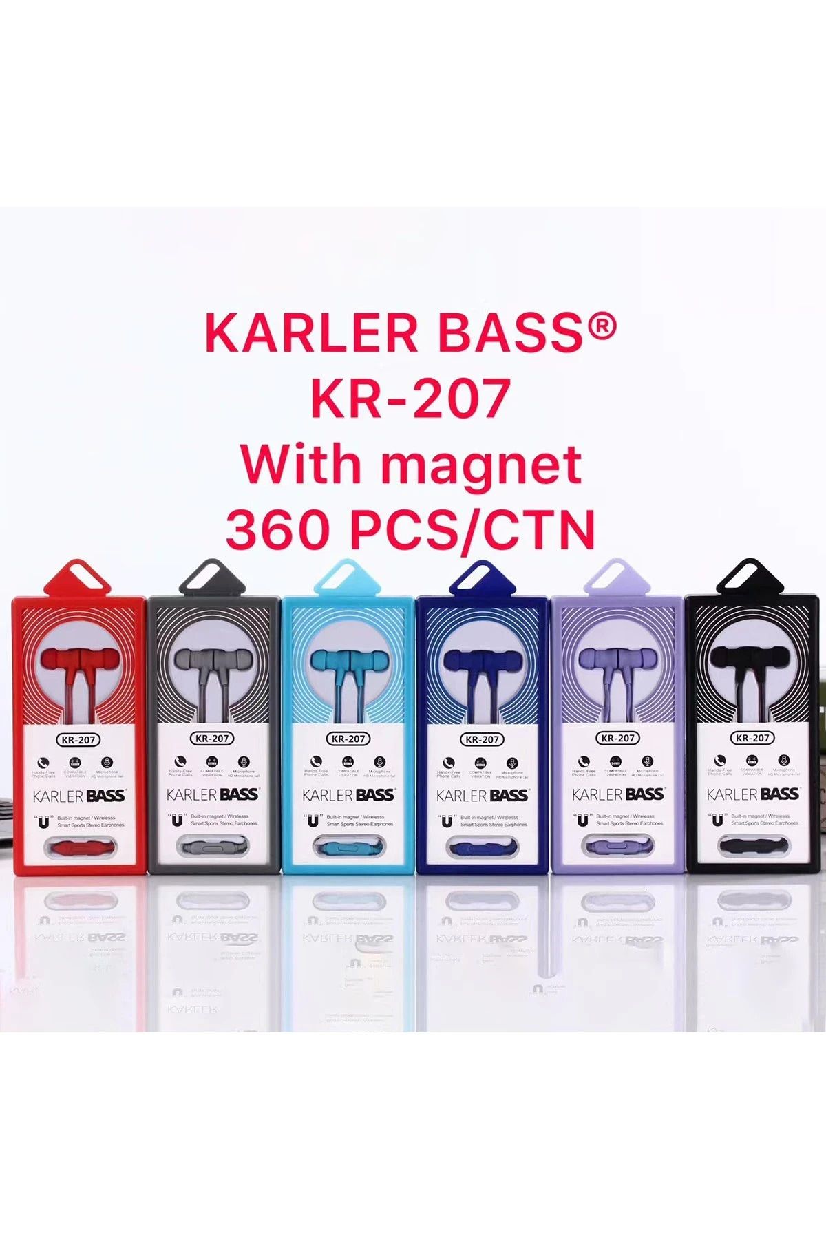 Karler Bass KR-207 Mıknatıslı Kablolu Kulaklık - Mavi NRMSA