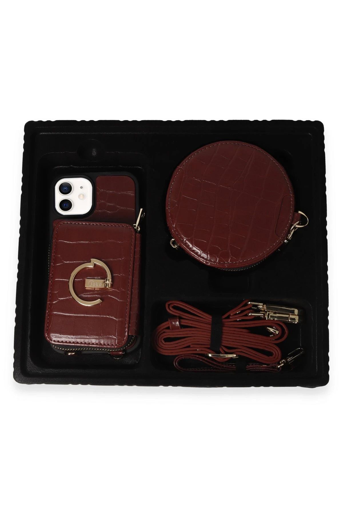 Joko iPhone 11 Uyumlu Kılıf Ermes Kapak - Bordo NRMSA