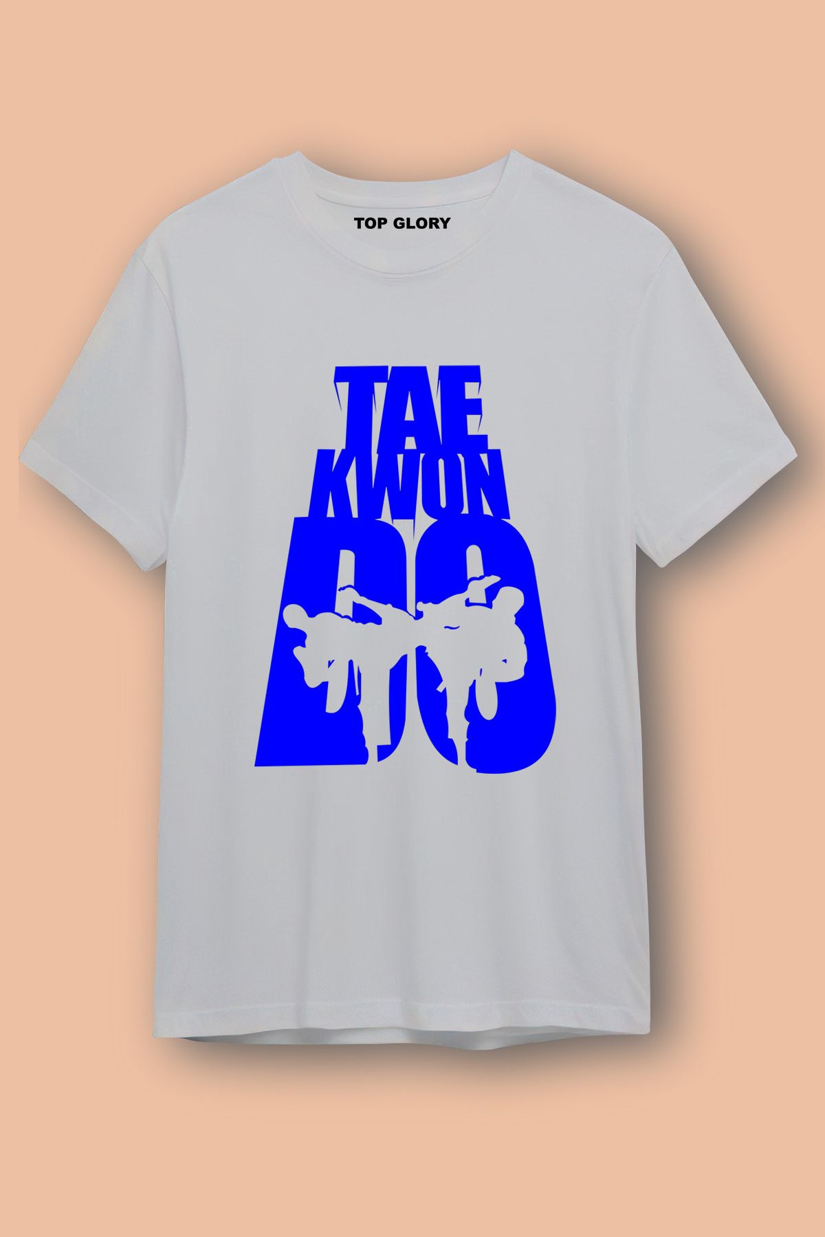 TOP GLORY Taekwondo Baskılı Spor T-Shirt Sporcu Tişörtü