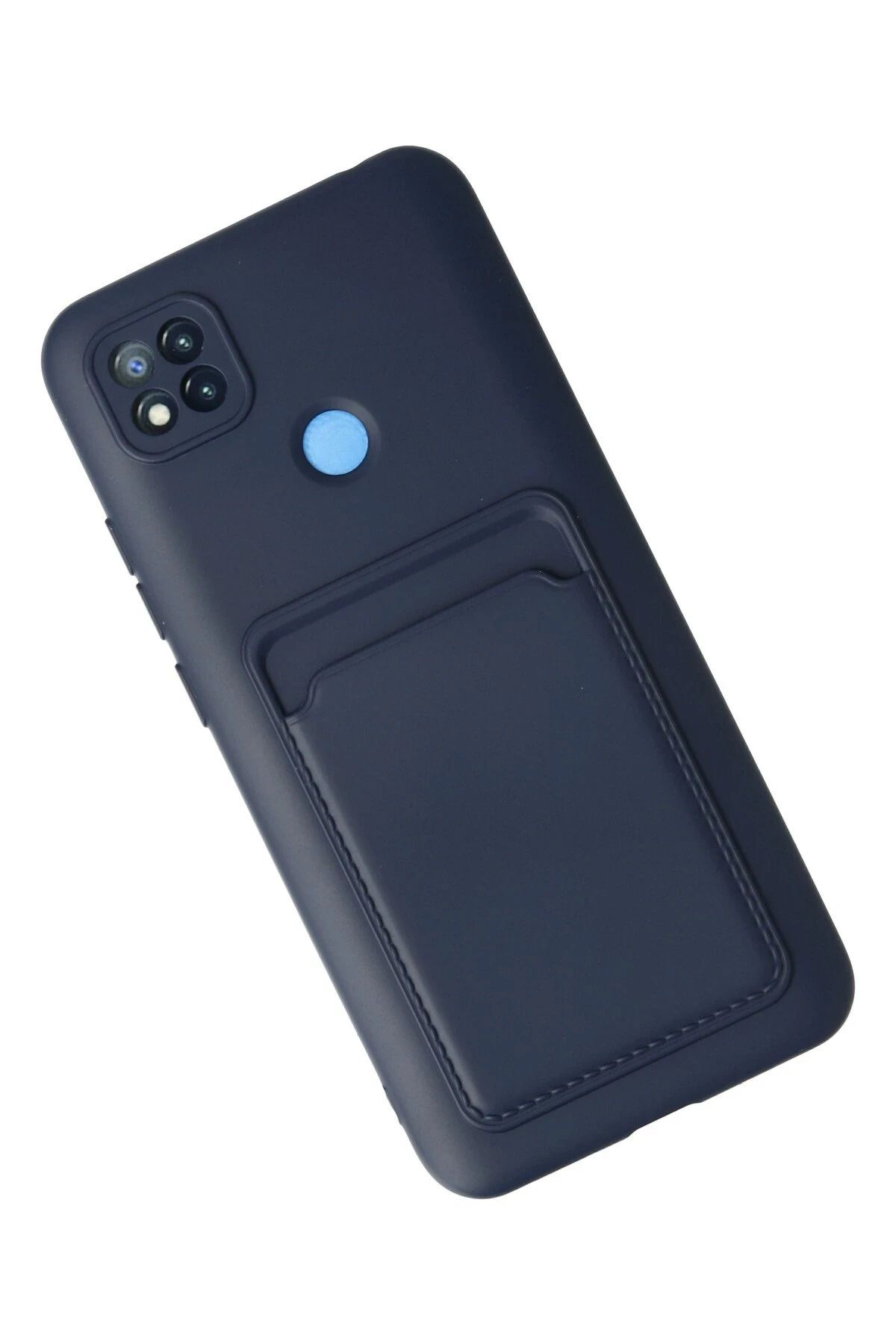 NewFace Xiaomi Redmi 9C Kılıf Kelvin Kartvizitli Silikon - Lacivert NRMSA