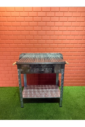 doğu DOĞU 70X40 PASLANMAZ KROM PORTATİF AYAKLI 2MM OLUKLU IZGARALI MANGAL