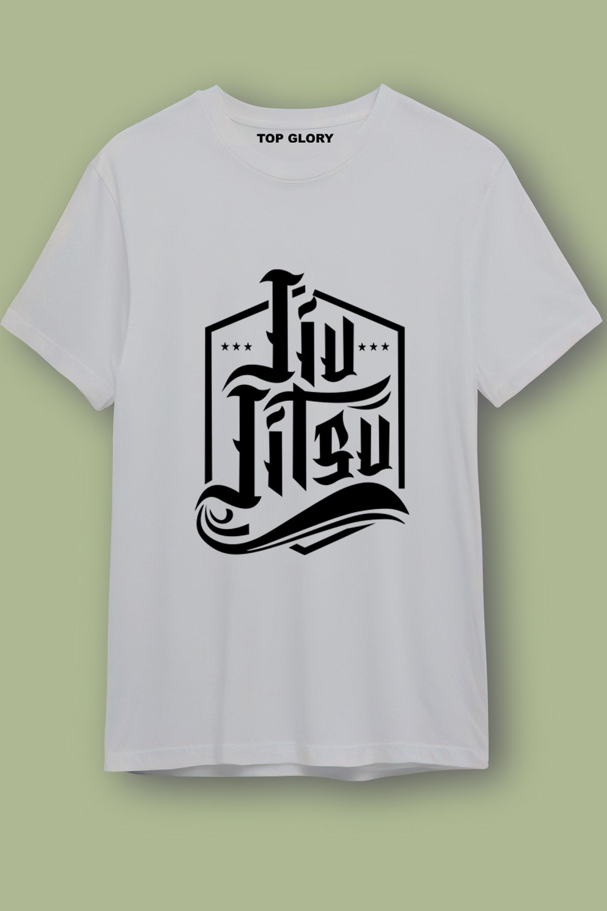 TOP GLORY Jiu Jitsu Baskılı Spor T-Shirt Sporcu Tişörtü