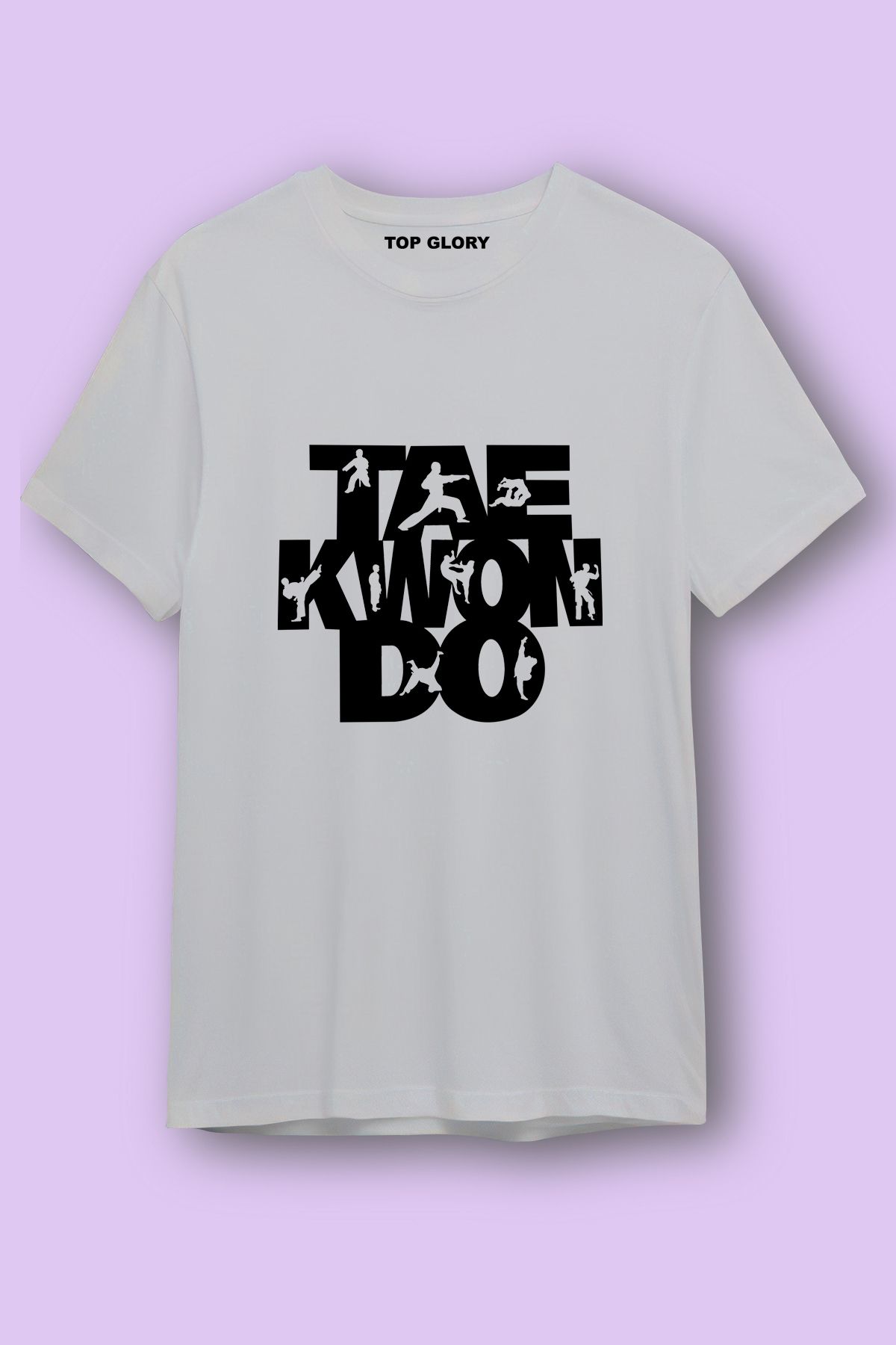 TOP GLORY Taekwondo Baskılı Spor T-Shirt Sporcu Tişörtü