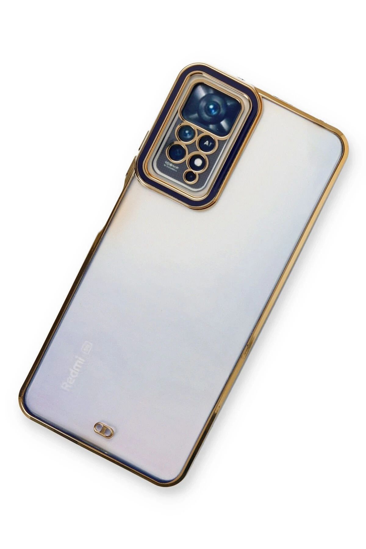 NewFace Xiaomi Redmi Note 11 Pro Kılıf Liva Lens Silikon - Mavi GLSTD