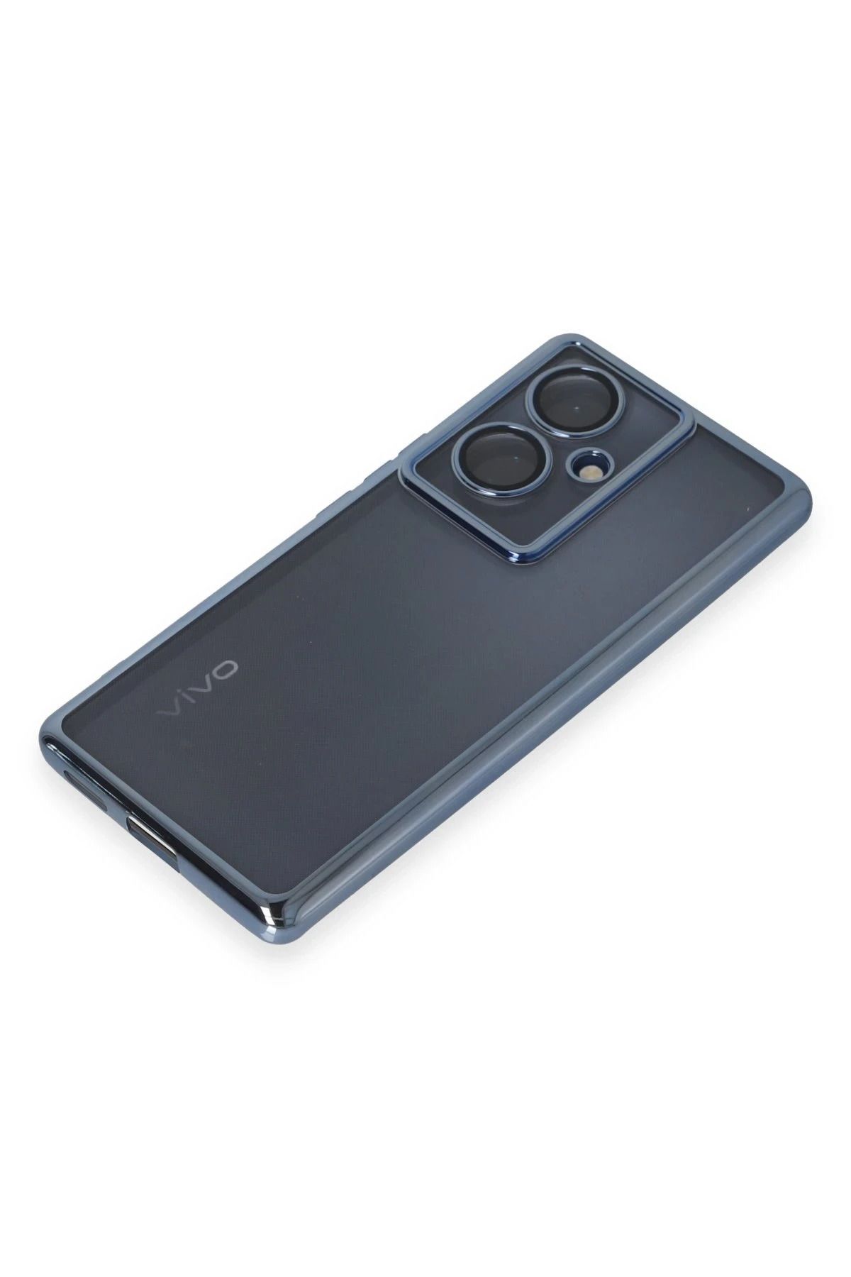 NewFace Vivo V29 Lite Kılıf Lensli Silikon - Açık Mavi GLSTD