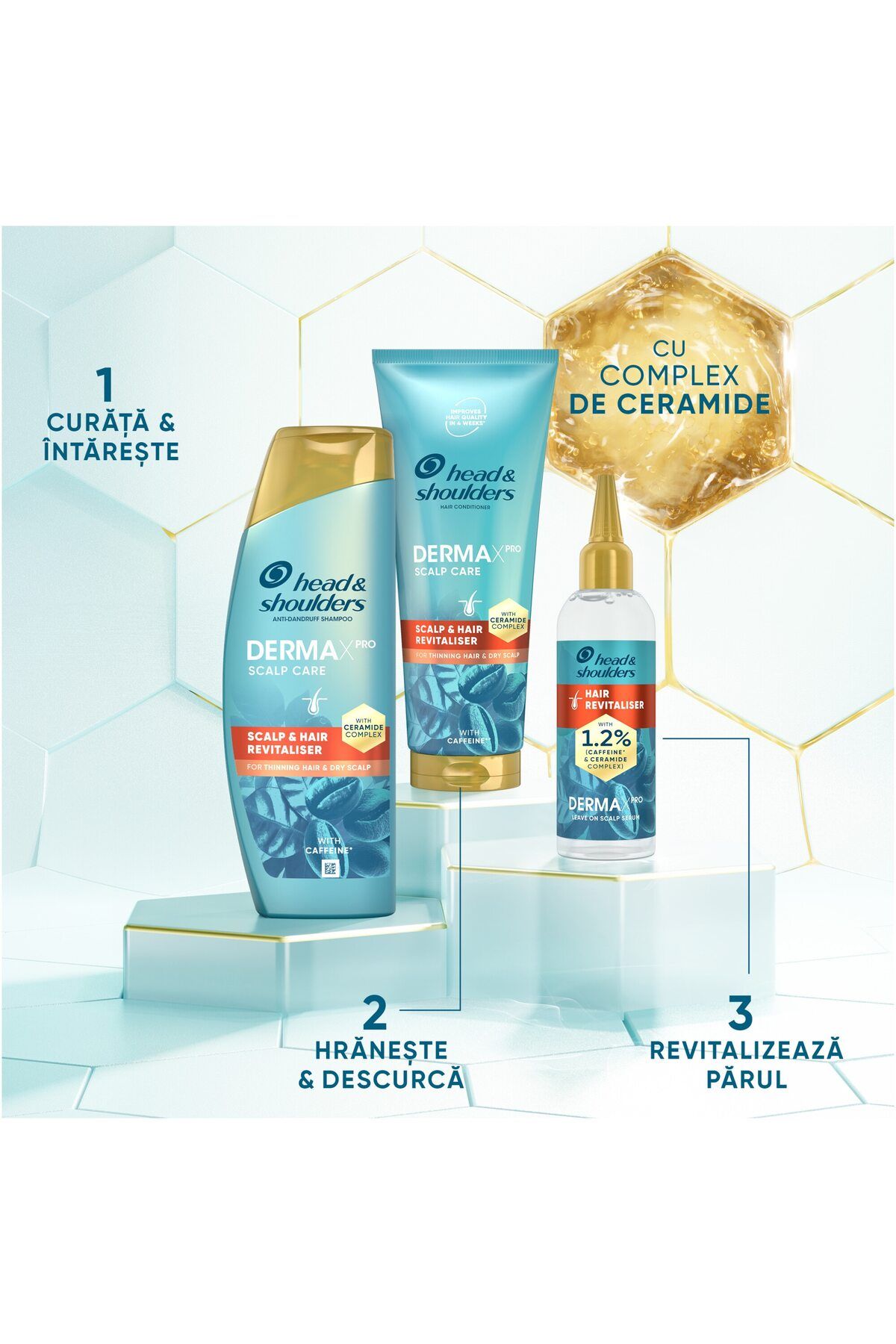 Head-Sampon anti-matreata intaritor Head & Shoulders Derma X Pro pentru scalp uscat 8