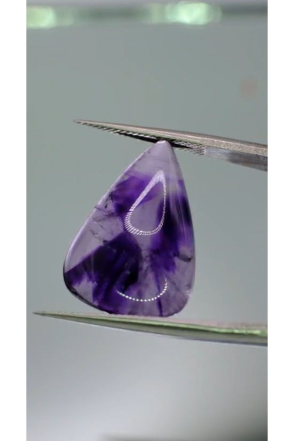 Aries 9.95ct 21.6x14.6mm Pear Cabachon Natural Star Amethyst