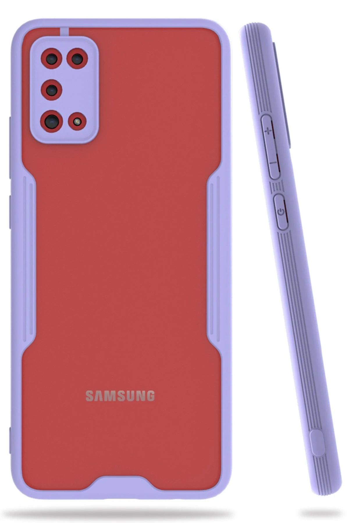 NewFace Samsung Galaxy A02S Kılıf Platin Silikon - Lila SVLRS
