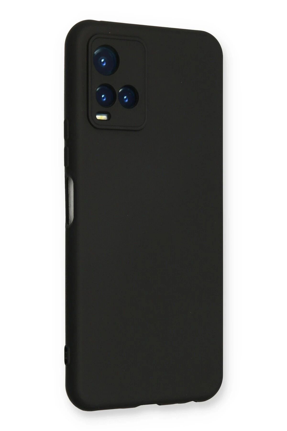 NewFace Vivo Y21S Kılıf Nano içi Kadife Silikon - Siyah GLSTD
