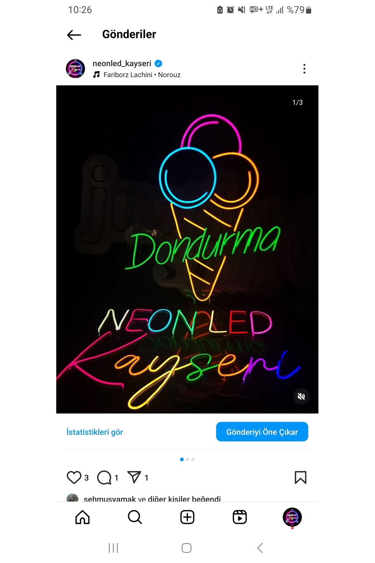 NEON LED KAYSERİ Dondurma neon Led