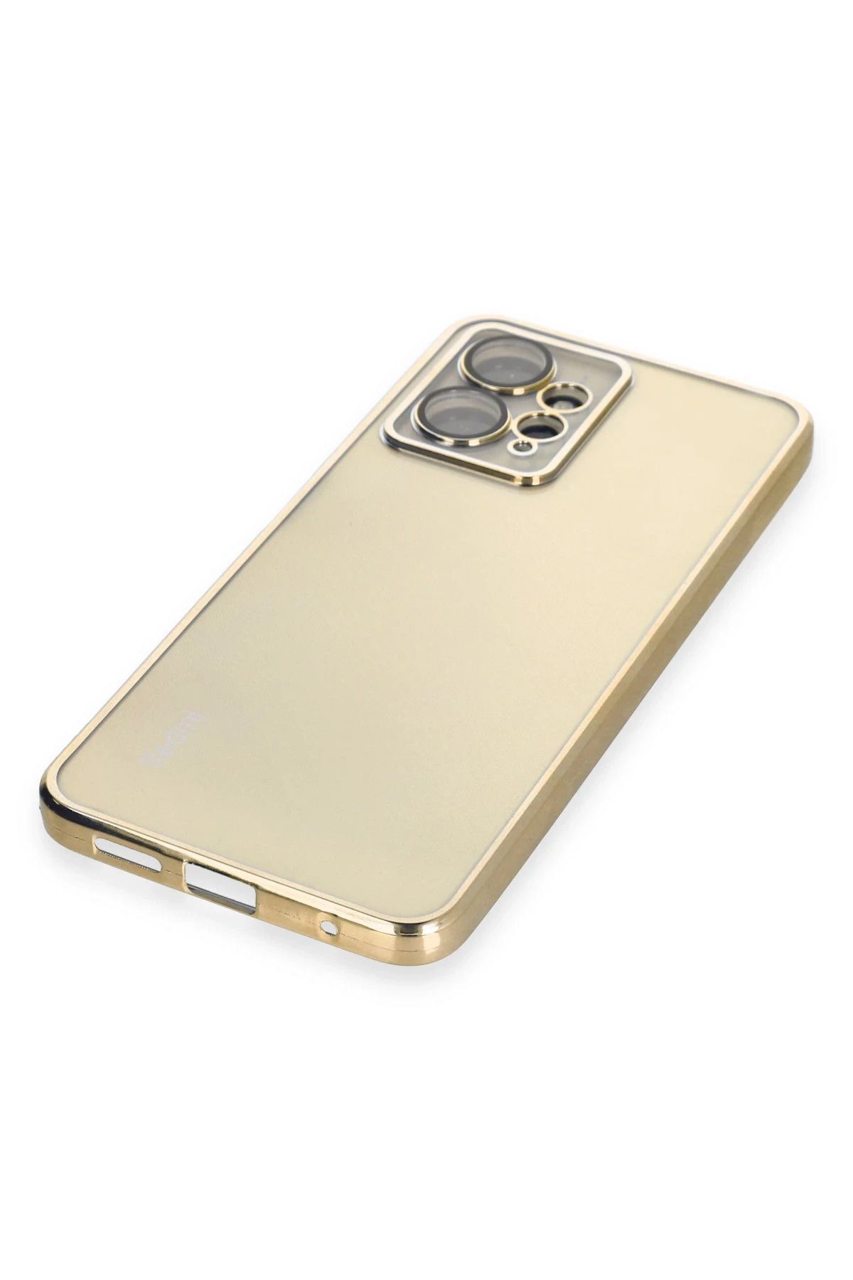 NewFace Xiaomi Redmi Note 12 4G Kılıf Lensli Silikon - Gold WLZOR
