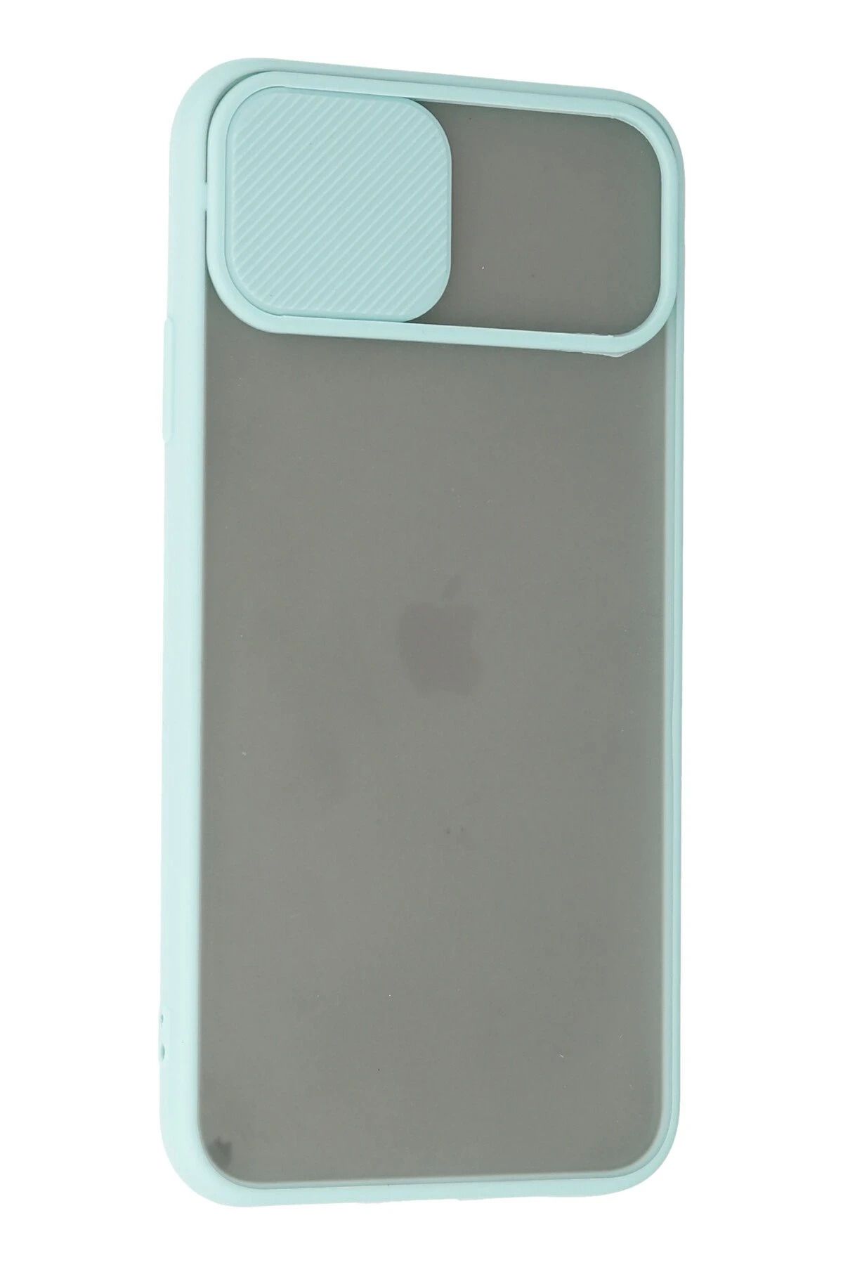 NewFace iPhone 11 Pro Kılıf Palm Buzlu Kamera Sürgülü Silikon - Turkuaz NRMSA