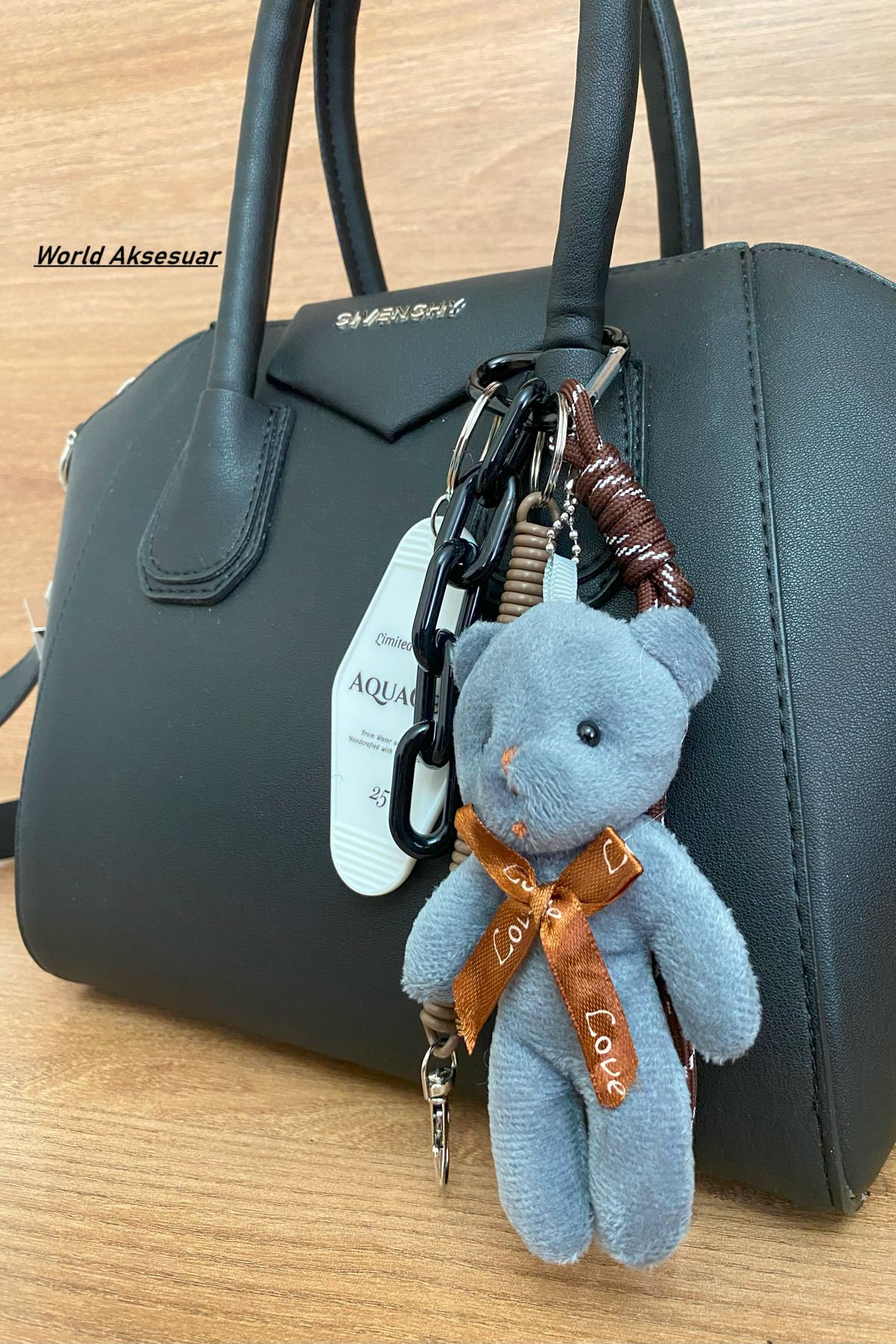 MYWORLD PELUŞ AYICIK FİGÜR DETAYLI CHARM AKSESUAR