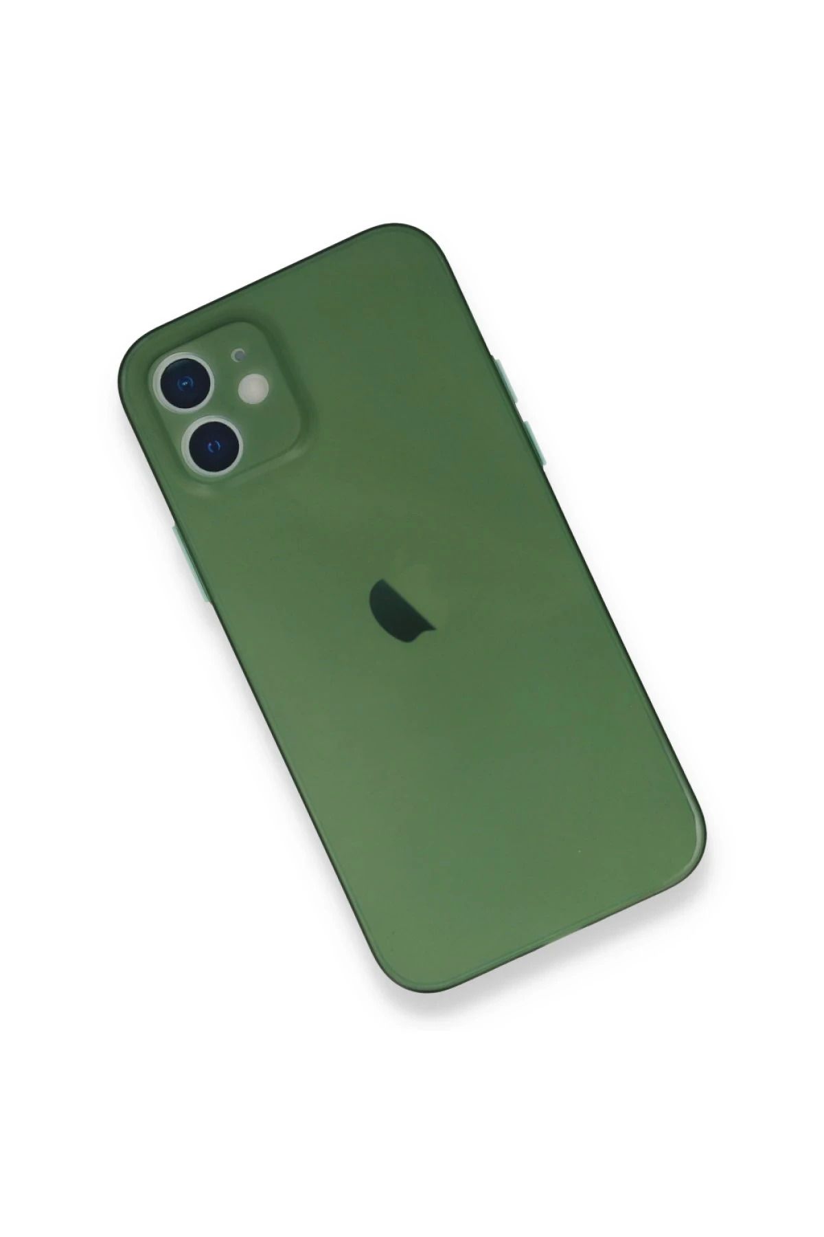 NewFace iPhone 12 Mini Kılıf PP Ultra İnce Kapak - Yeşil SVLRS