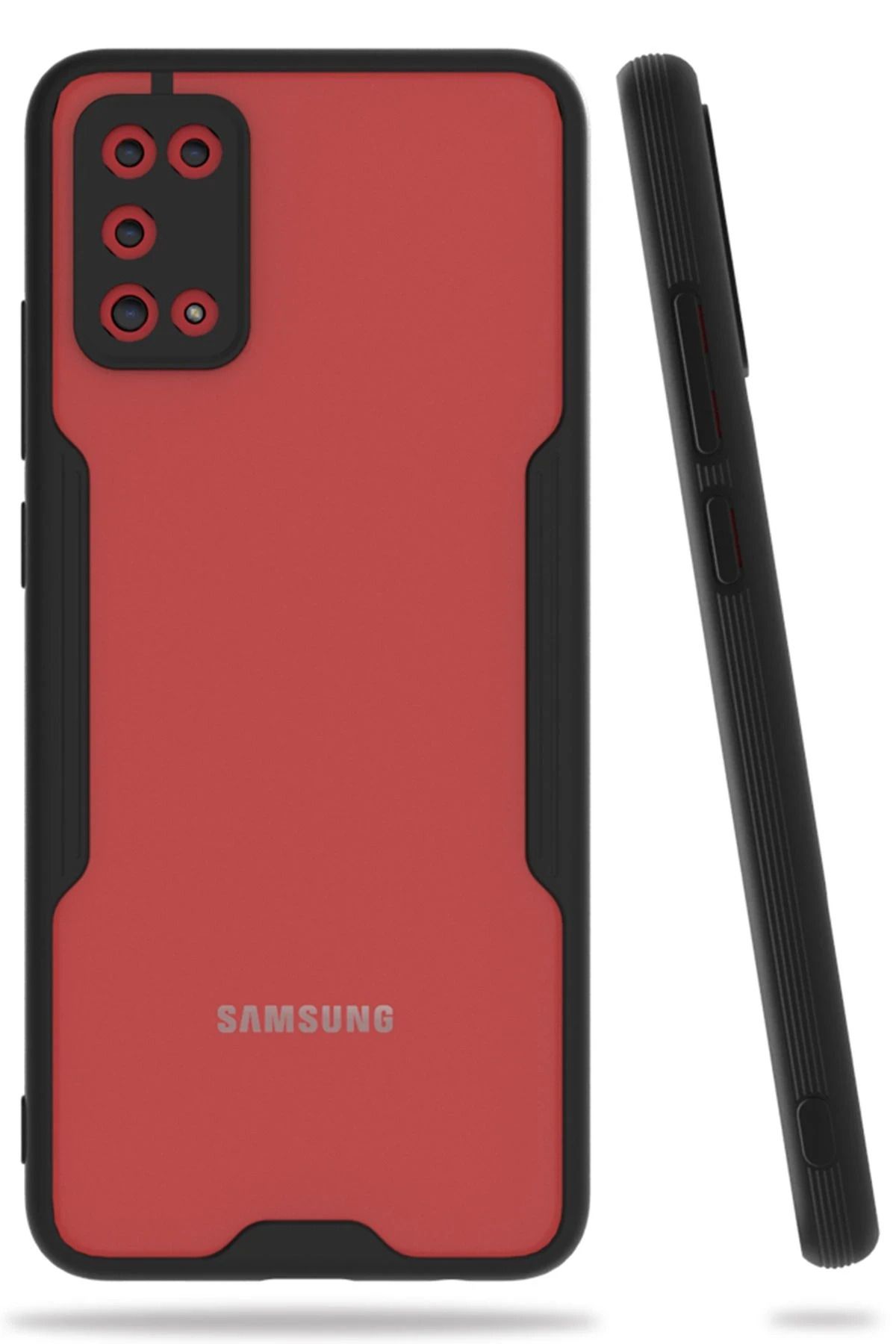 NewFace Samsung Galaxy A02S Kılıf Platin Silikon - Siyah FLKRY