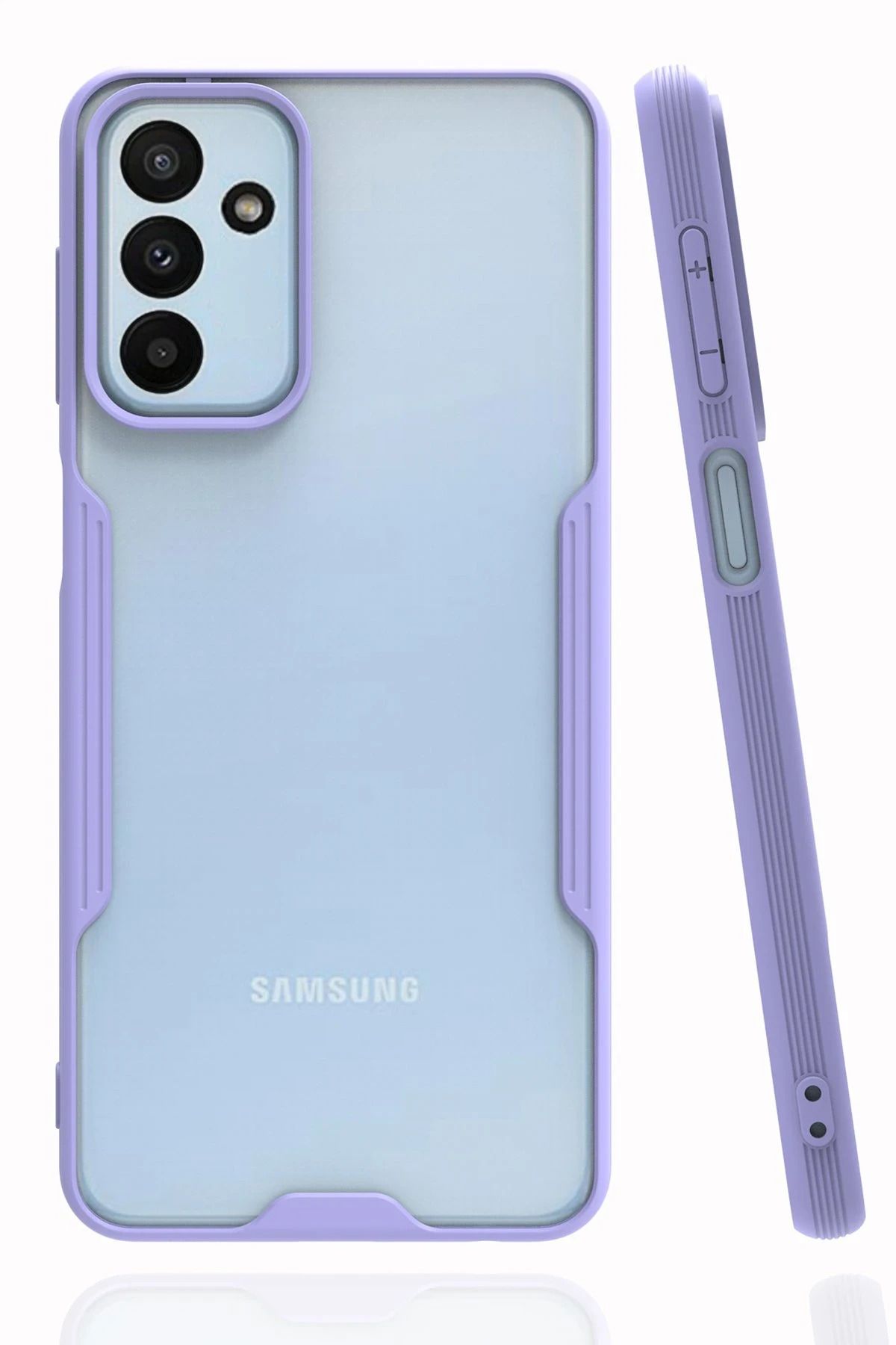NewFace Samsung Galaxy M23 Kılıf Platin Silikon - Lila WLZOR