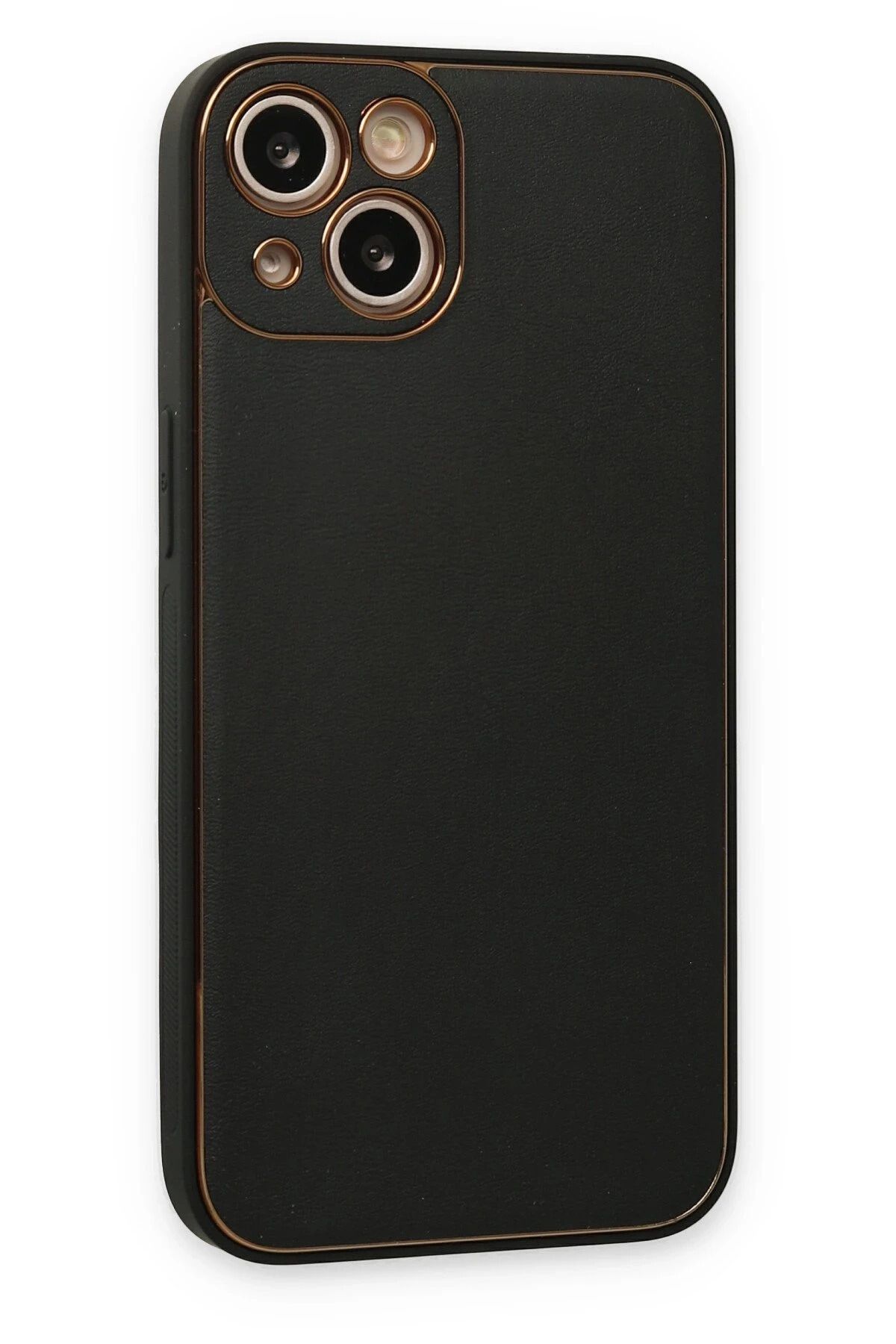 NewFace iPhone 14 Plus Kılıf Coco Deri Silikon Kapak - Siyah SVLRS