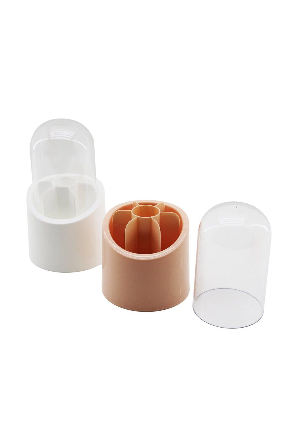 bam's ELİS 7 BÖLMELİ KAPSÜL ORGANİZER PLASTİK HAZNE - KRİSTAL MİKA FANUS KAPAK (4767) - Lisinya