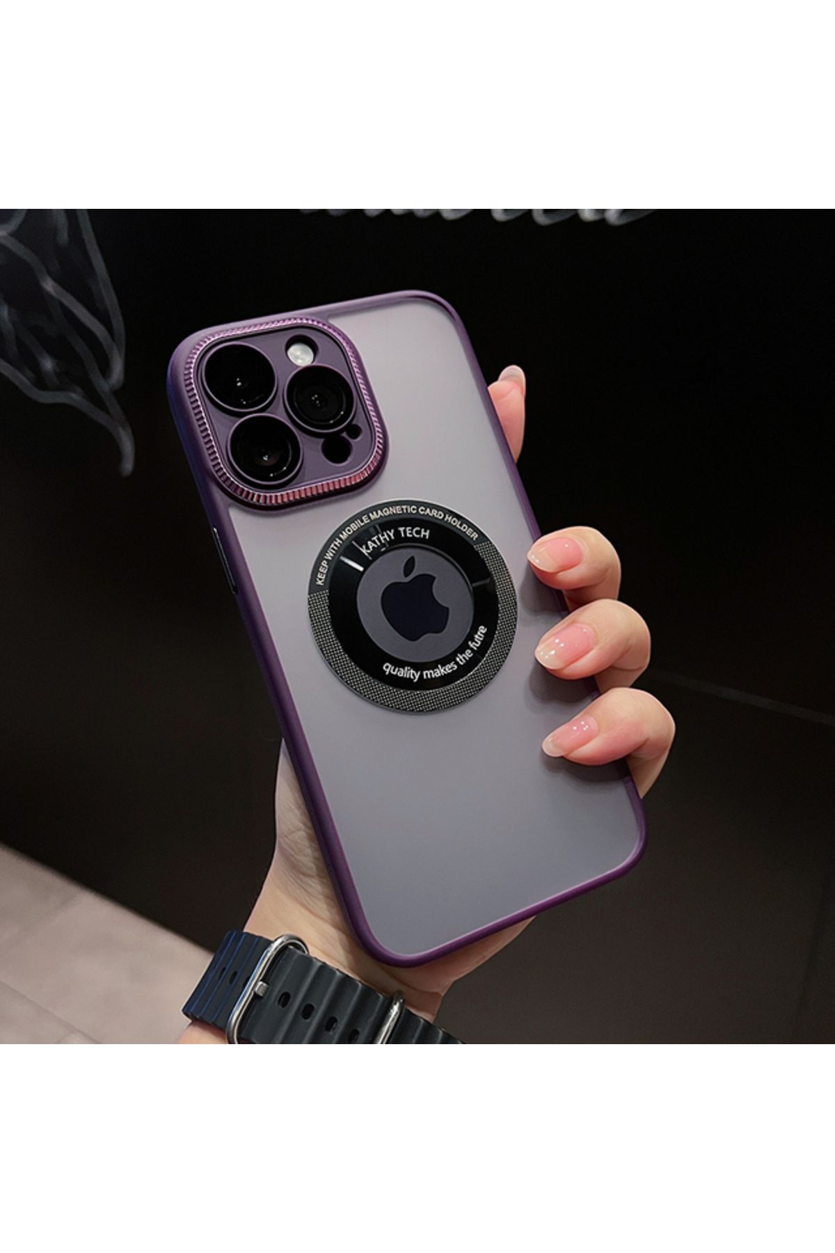 REDz Accessories Carcasă Ridge Armor, Zimti, Compatibilă Cu Iphone 13 Pro, Decupaj Cu Logo, Violet - One Size