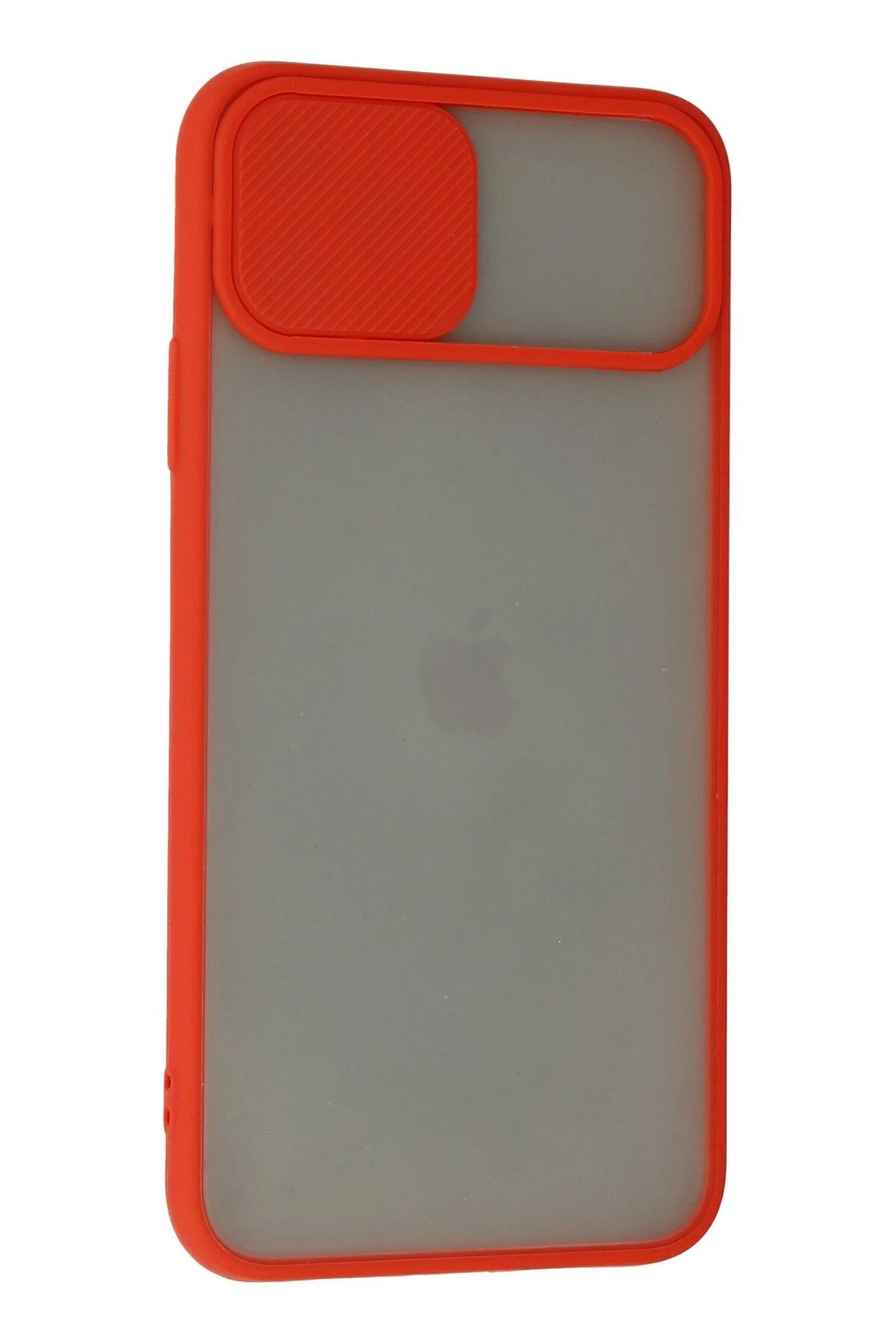NewFace iPhone 11 Pro Kılıf Palm Buzlu Kamera Sürgülü Silikon - Kırmızı NRMSA