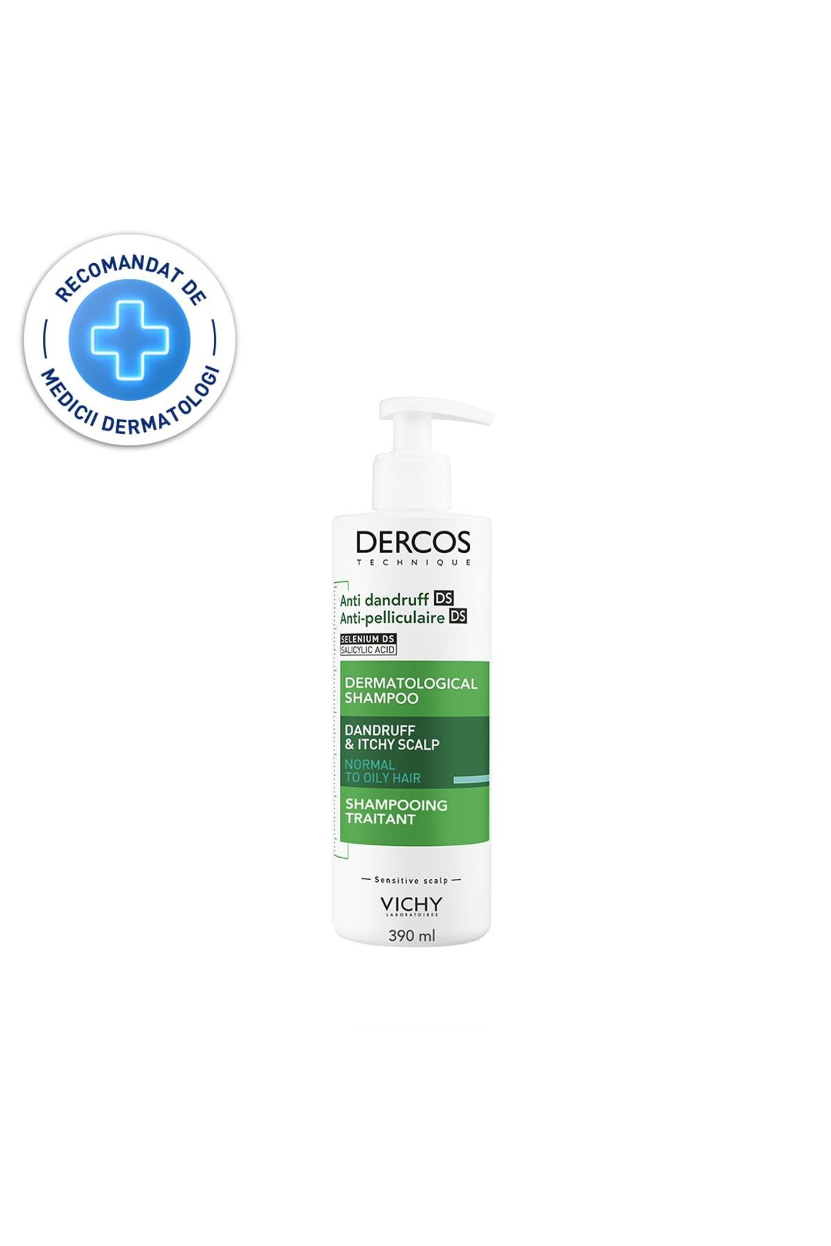 Vichy-Sampon anti-matreata Vichy Dercos pentru par normal/gras 1