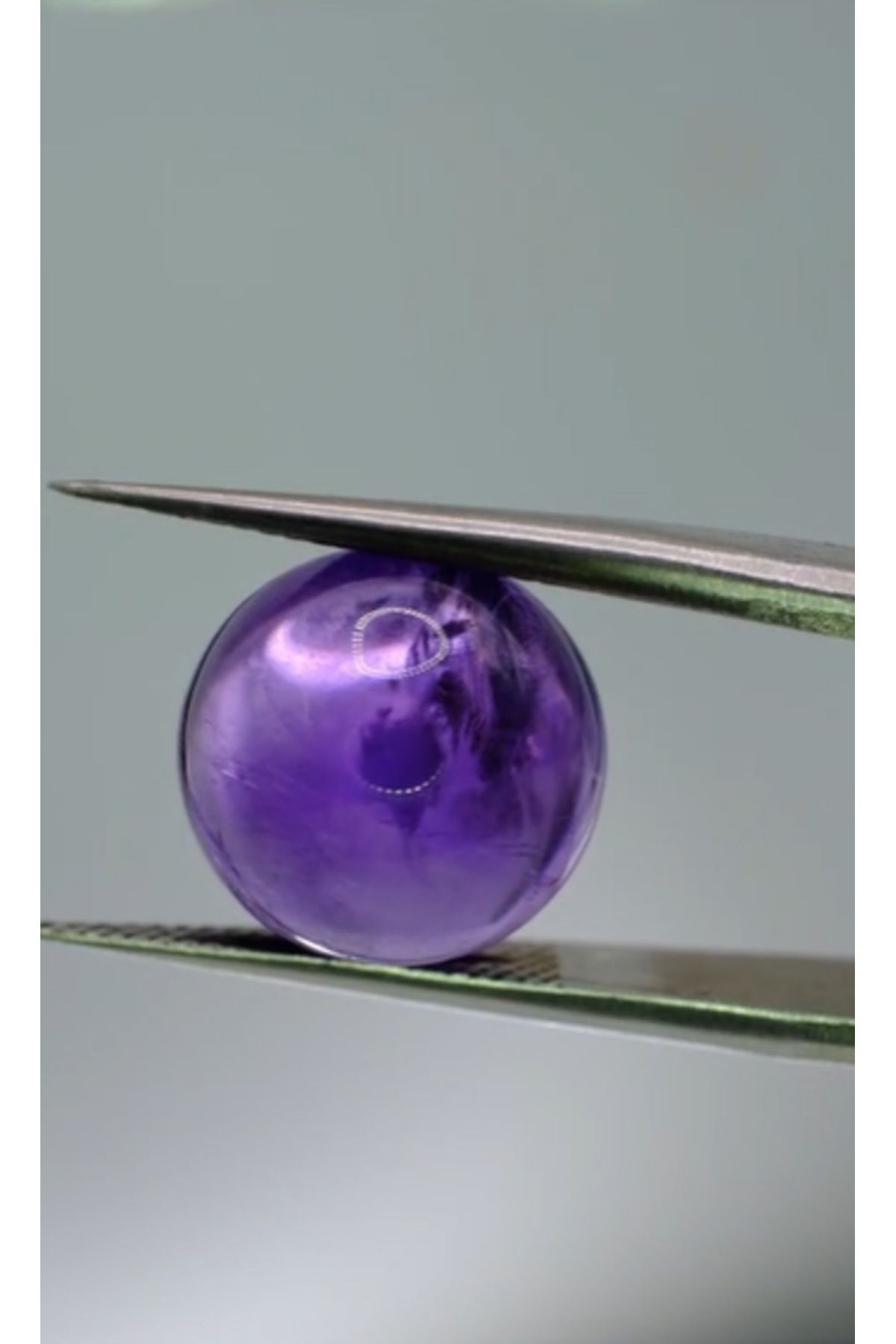 Aries 7.45ct 12mm Natural Round Cabachon Amethyst