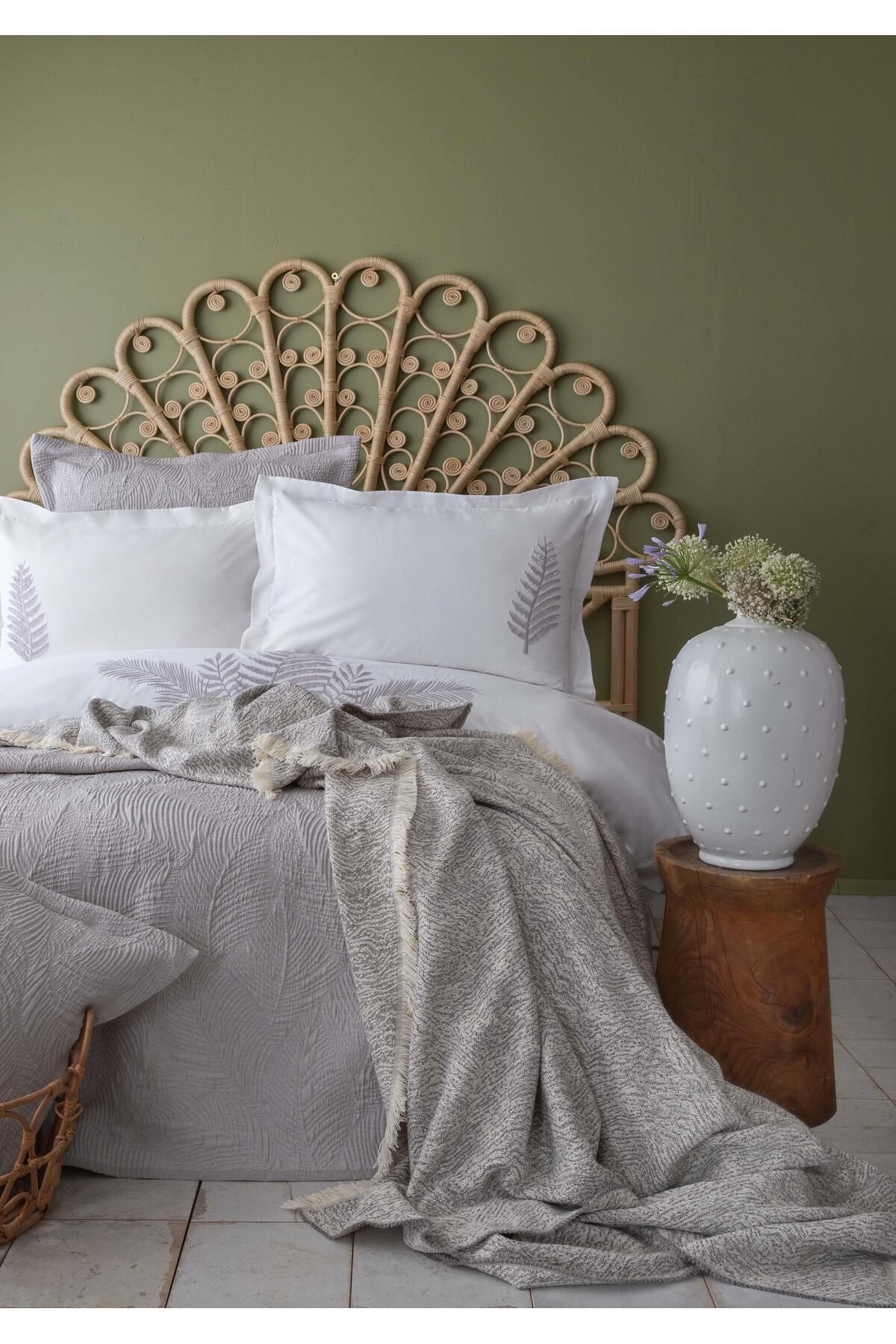 APRICITAS ÇİFT KİŞİLİK TIMELESS PRIME SET FOGLIA GRAY - YATAK ORTUSU