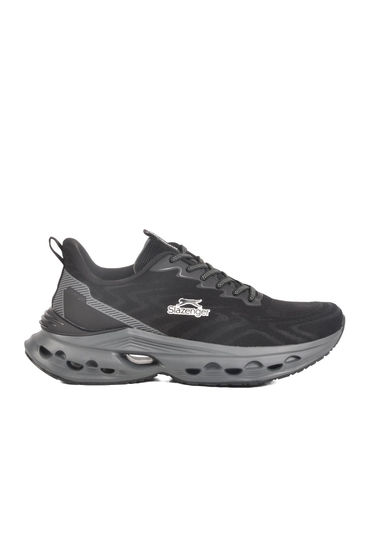 Slazenger Siyah Fileli Hafif Esnek Hava Alan Erkek Spor Ayakkabı Willow M