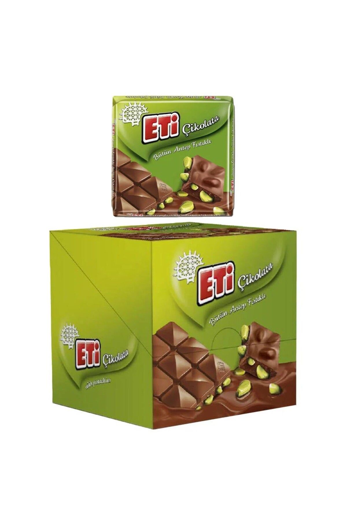 Eti ETİ SÜTLÜ ÇİKOLATA ANTEP FISTIKLI 60GR X 6 ADET