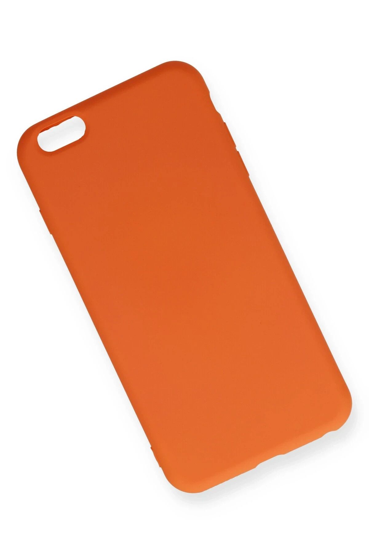 NewFace iPhone 6 Plus Kılıf Nano içi Kadife Silikon - Turuncu uyumlu