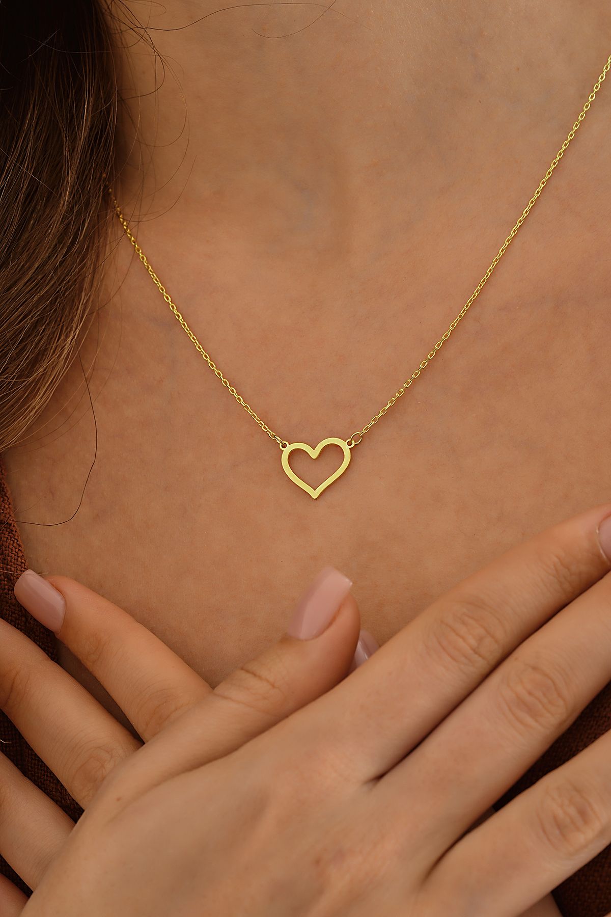 Klart Jewellery Gümüş kalp kolye 925 ayar Gümüş kolye