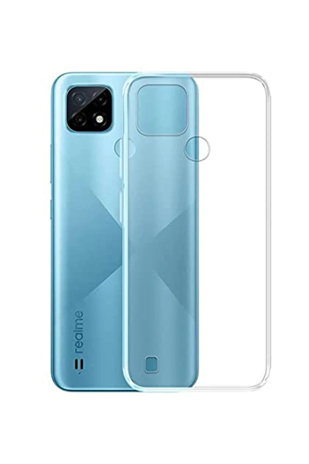 NewFace Realme C21 Kılıf Lüx Şeffaf Silikon NRMSA