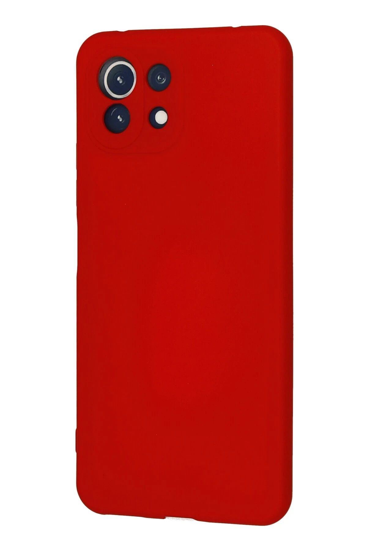 NewFace Xiaomi Mİ 11 Lite Uyumlu Kılıf Nano içi Kadife Silikon - Kırmızı WLZOR
